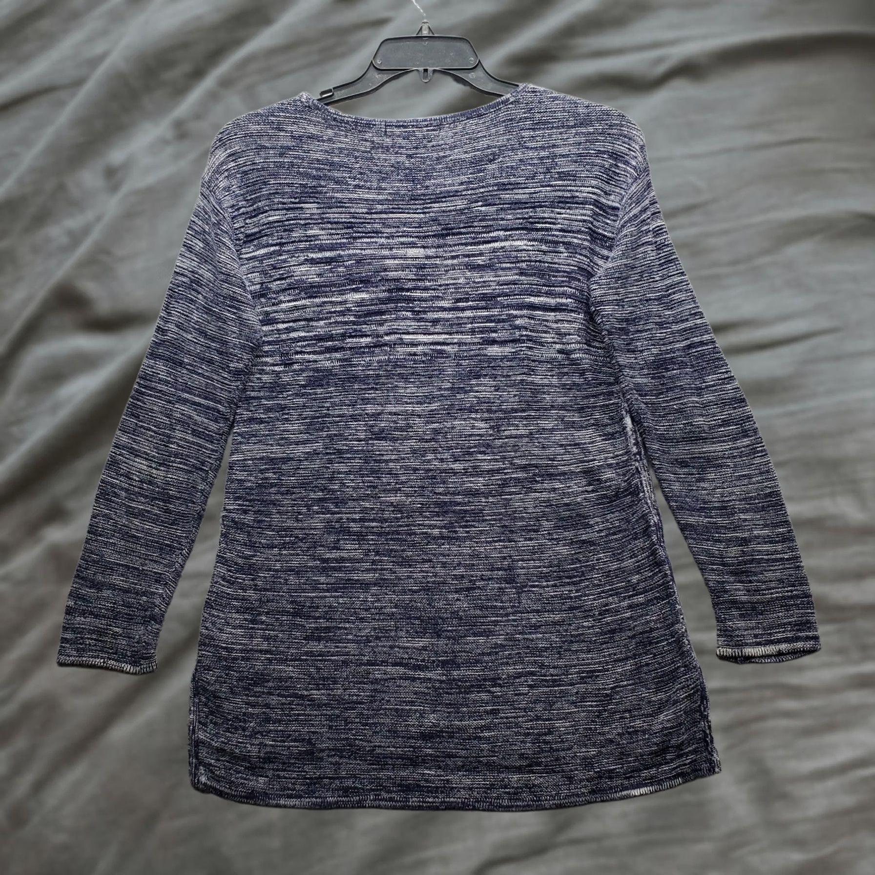 Ellen Tracy Ellen Tracy Tunic Top Womens M Multi Space Dye Knitted High Low Slit Pullover Shirt Size M / US 6-8 / IT 42-44 - 1 Thumbnail
