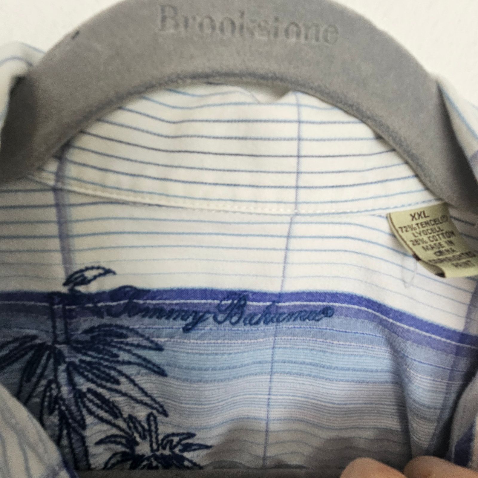 Tommy Bahama Tommy Bahama Hawaiian Shirt Men XXL Blue White Plaid Top Size US XXL / EU 58 / 5 - 6 Thumbnail