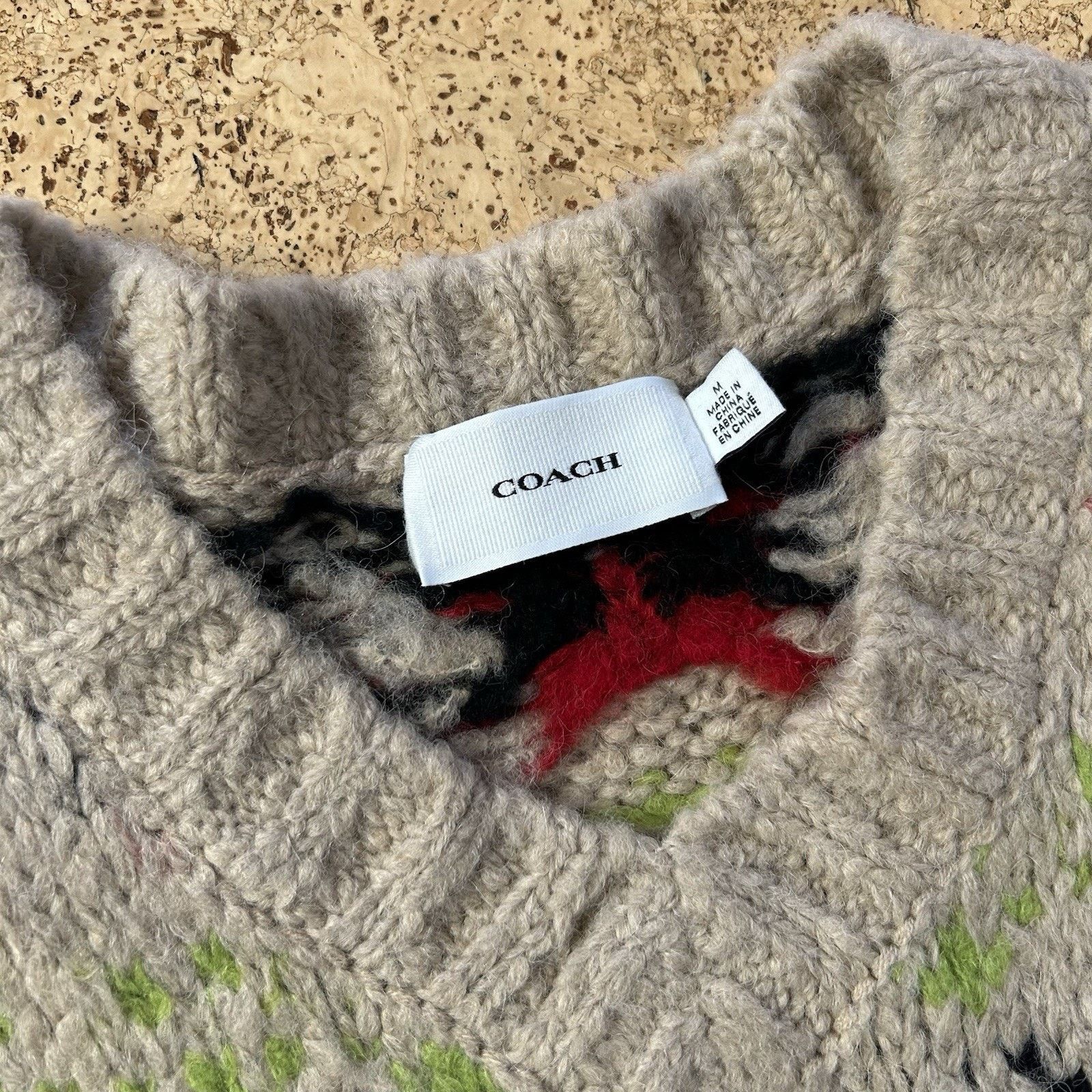 Coach Coach Ladybug Knit Fuzzy Alpaca Wool Sweater Vest Medium Size M / US 6-8 / IT 42-44 - 2 Thumbnail