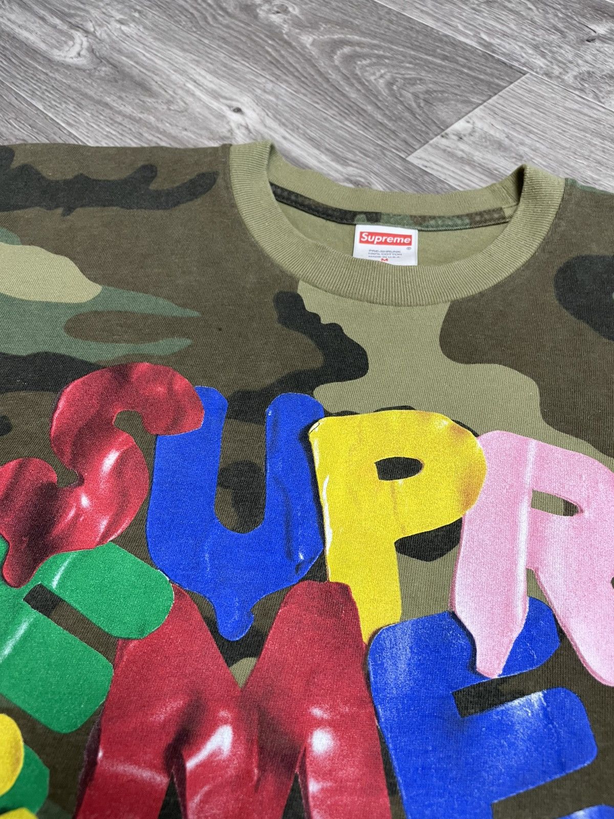 Supreme Supreme New York Balloons Tee Camo Green Size US M / EU 48-50 / 2 - 6 Thumbnail