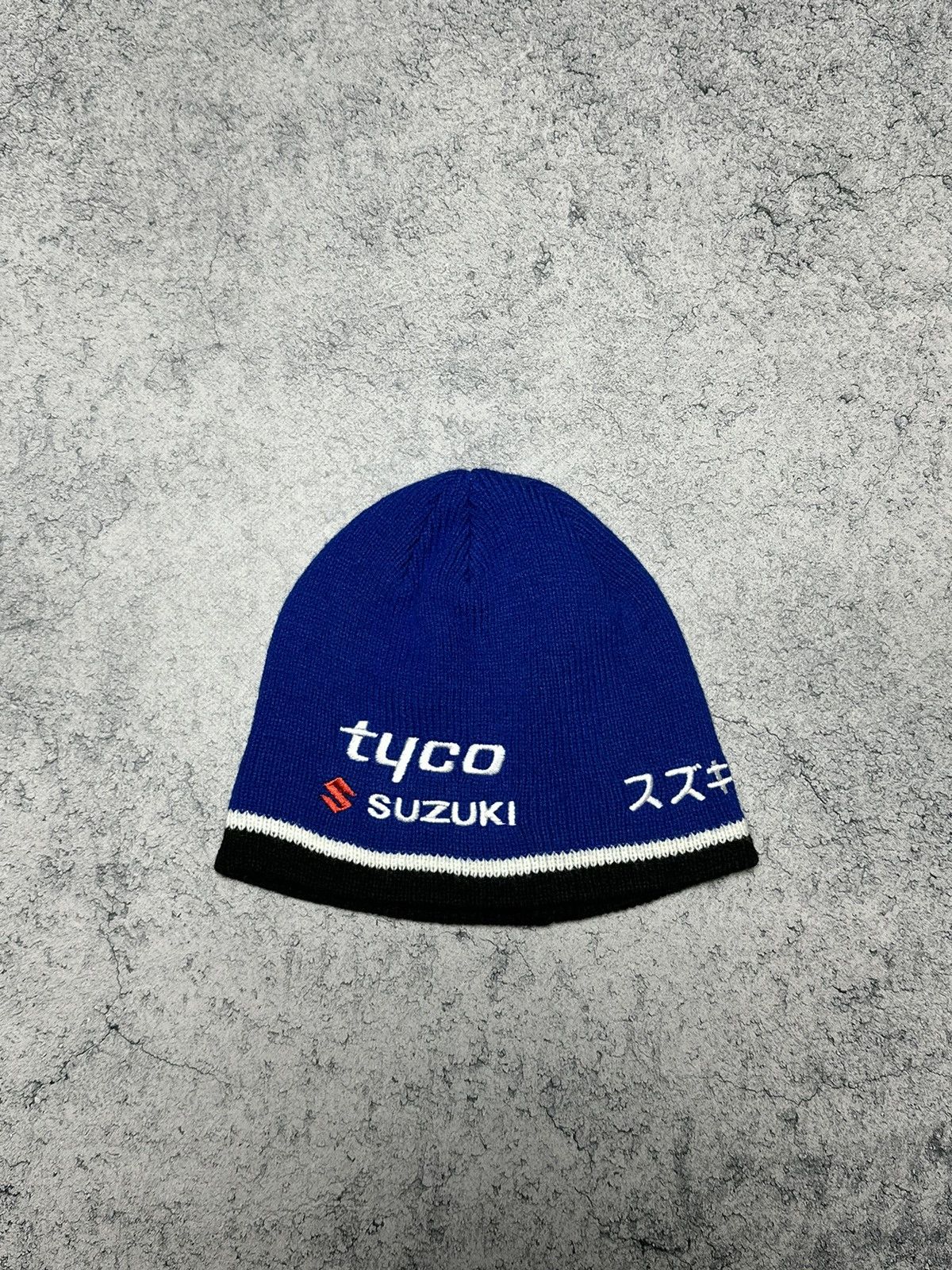 Vintage Vintage Suzuki Tyco Blue Racing Beanie Hat Size ONE SIZE - 2 Thumbnail