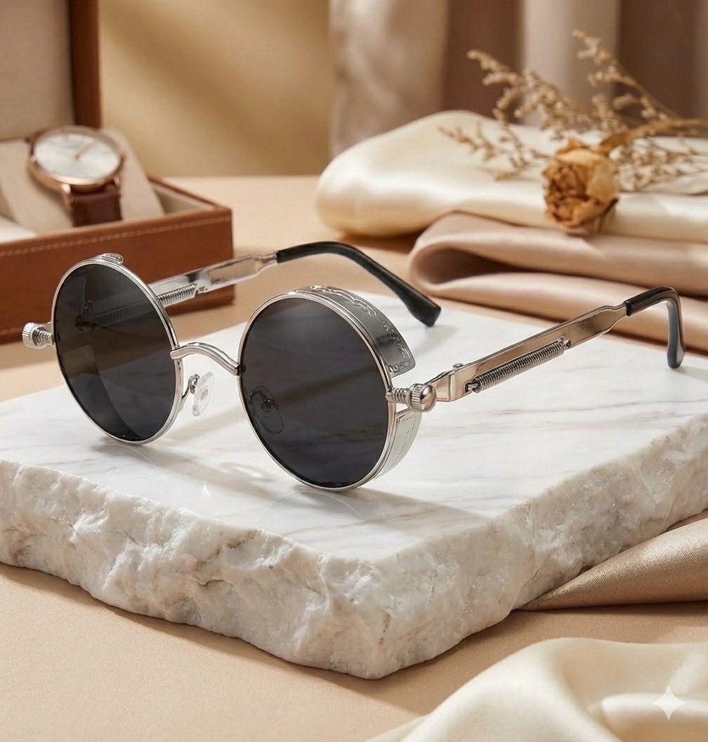 Other Retro Round Polarized Sunglasses Men Women Vintage Gothic Size ONE SIZE - 1 Thumbnail
