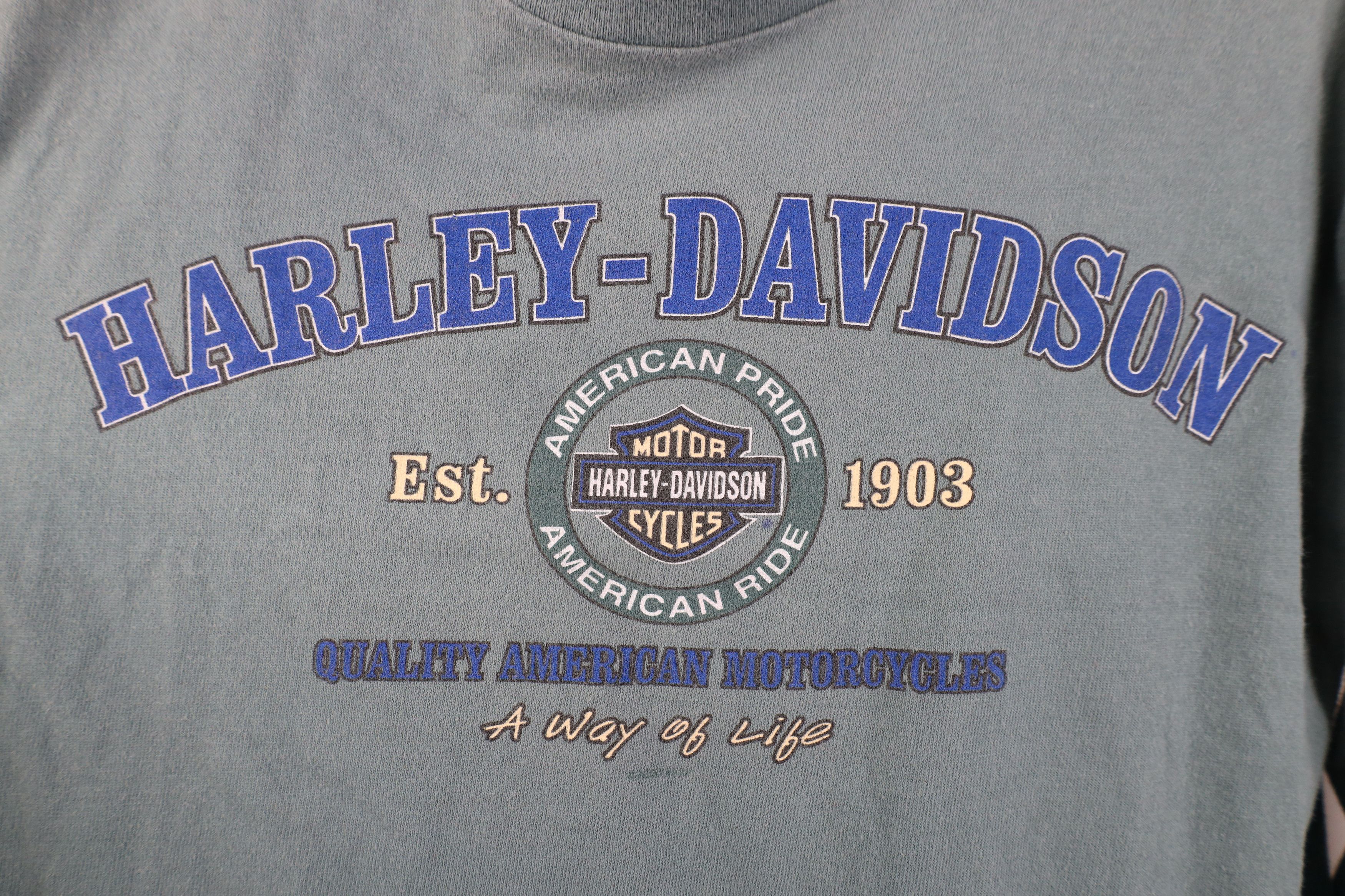 Harley Davidson Vintage Y2K 2000 Harley Davidson Long Sleeve T-Shirt USA Size US M / EU 48-50 / 2 - 9 Thumbnail