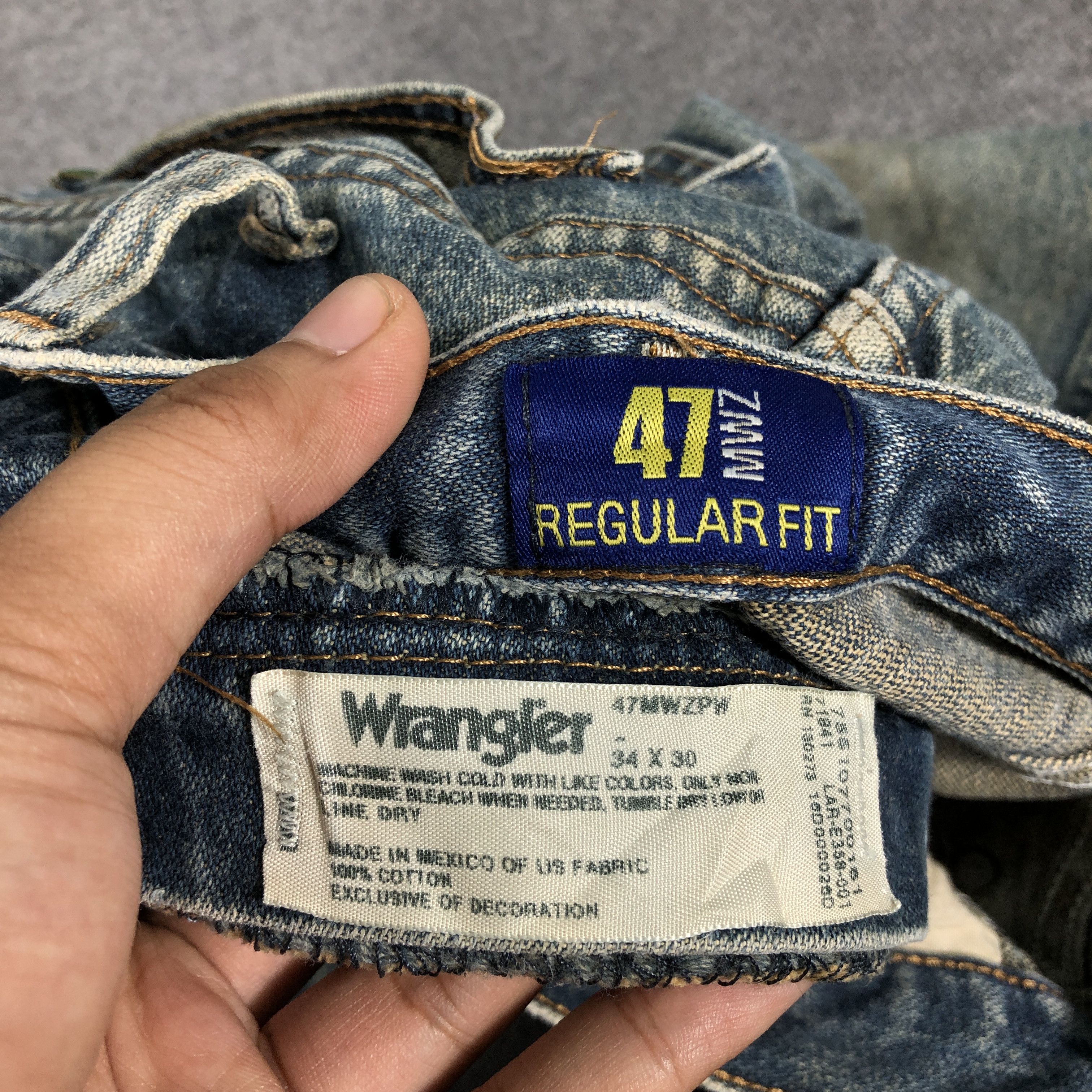 Vintage × Wrangler Vintage Wrangler Regular Fit Jeans Dirty L1067 Size US 34 / EU 50 - 8 Thumbnail