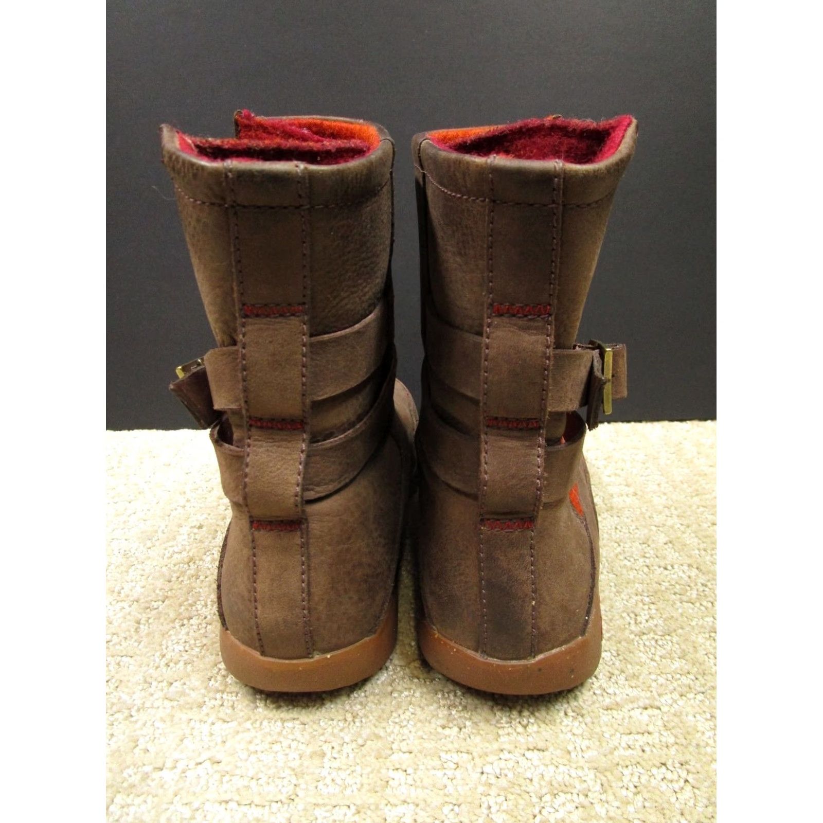 Chaco Chaco Hopi Boots Women 9.5 Leather Wool Fleece Lined Buckle Snap Outdoor Hiking Boots Size L / US 10 / IT 46 - 6 Thumbnail