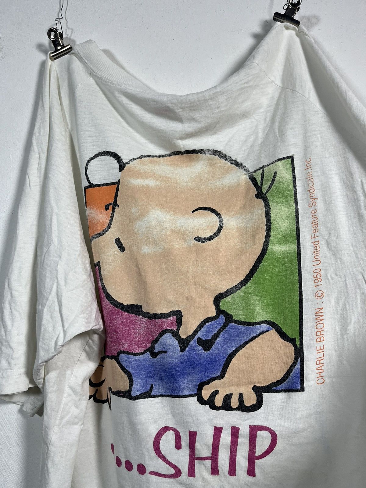 Peanuts Vintage 90s Snoopy Peanuts 1985 Size US L / EU 52-54 / 3 - 3 Thumbnail
