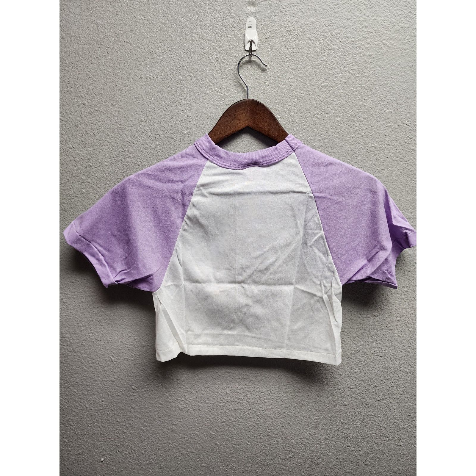 Other 80s Vintage Purple White Cropped Tee Sportswear USA Made XS Size XS / US 0-2 / IT 36-38 - 3 Thumbnail