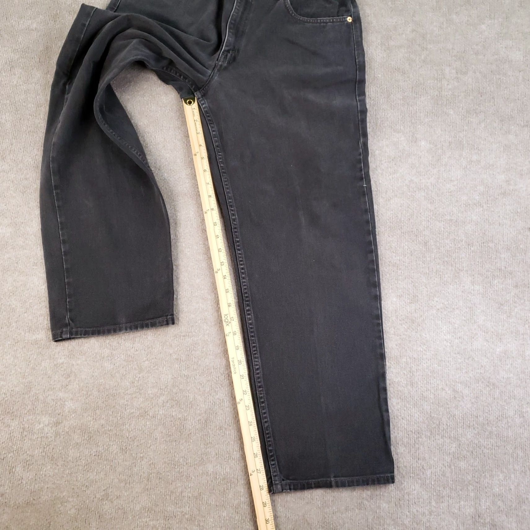 Levi's Levi's 550 Jeans Mens Black Denim 36x30 Relaxed Fit Straight Leg (34x28 Actual) Size US 36 / EU 52 - 2 Thumbnail