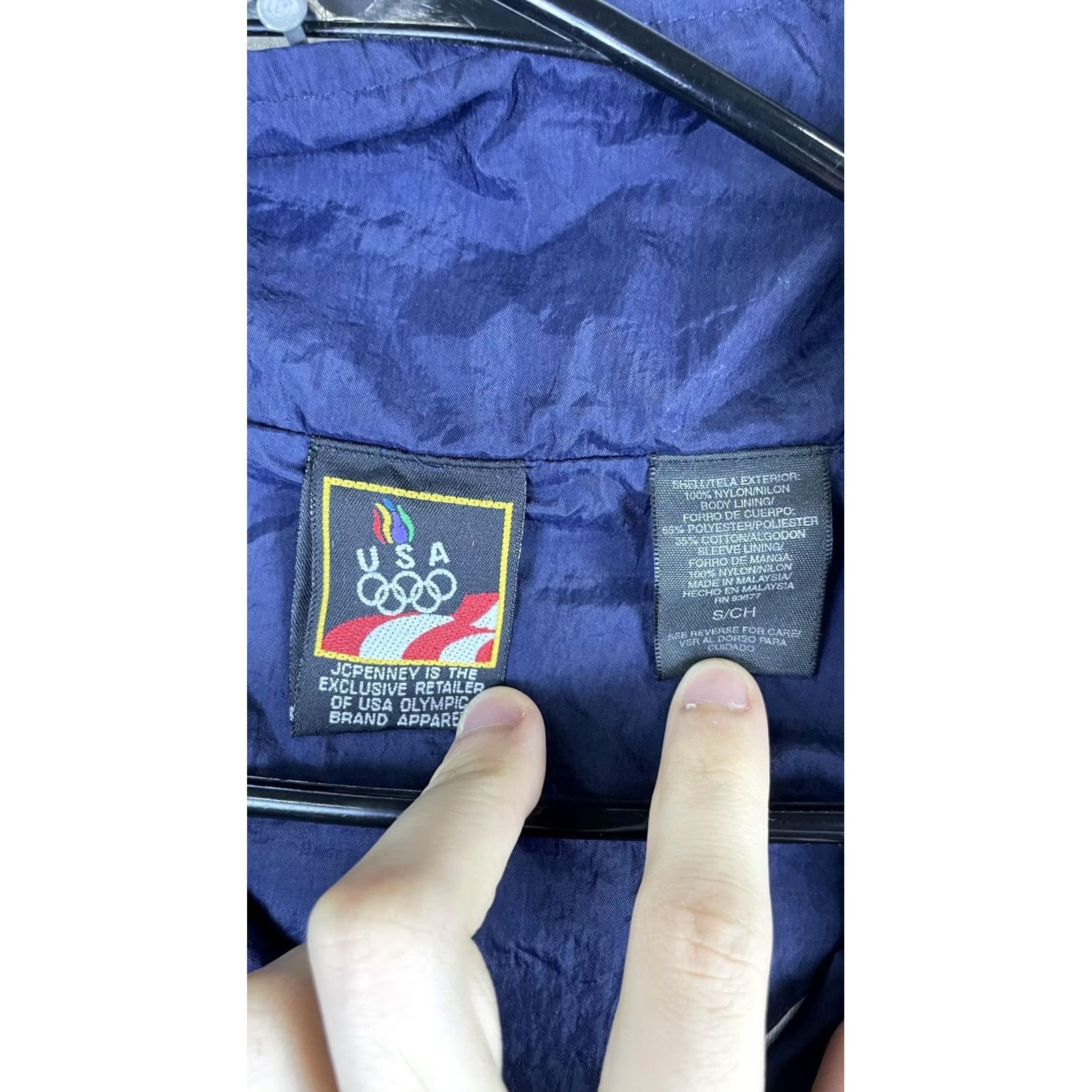 Vintage VINTAGE USA Olympic Jacket Mens Small Blue Windbreaker Full Zip Lined 90s Size US S / EU 44-46 / 1 - 3 Thumbnail