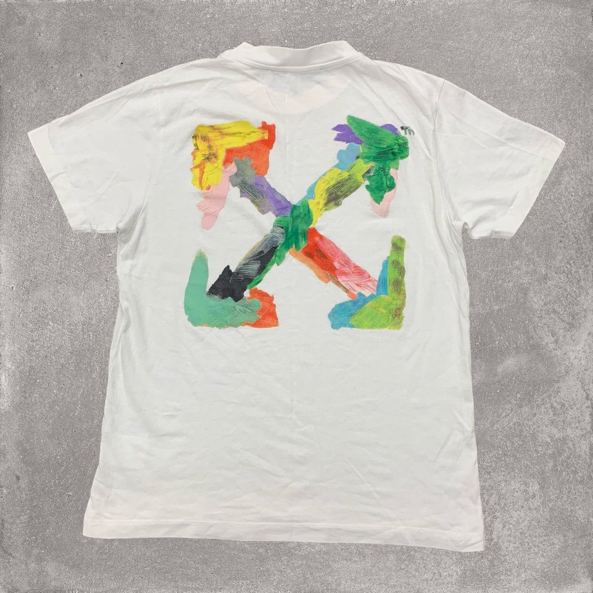 Off-White Off White Small Tee Paint Brush Arrows White T-Shirt Virgil Size US S / EU 44-46 / 1 - 1 Thumbnail