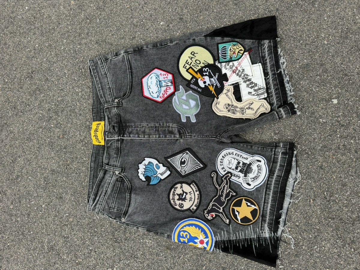 Godspeed Godspeed Patchwork Denim Shorts V2 Grey Size US 36 / EU 52 - 1 Thumbnail