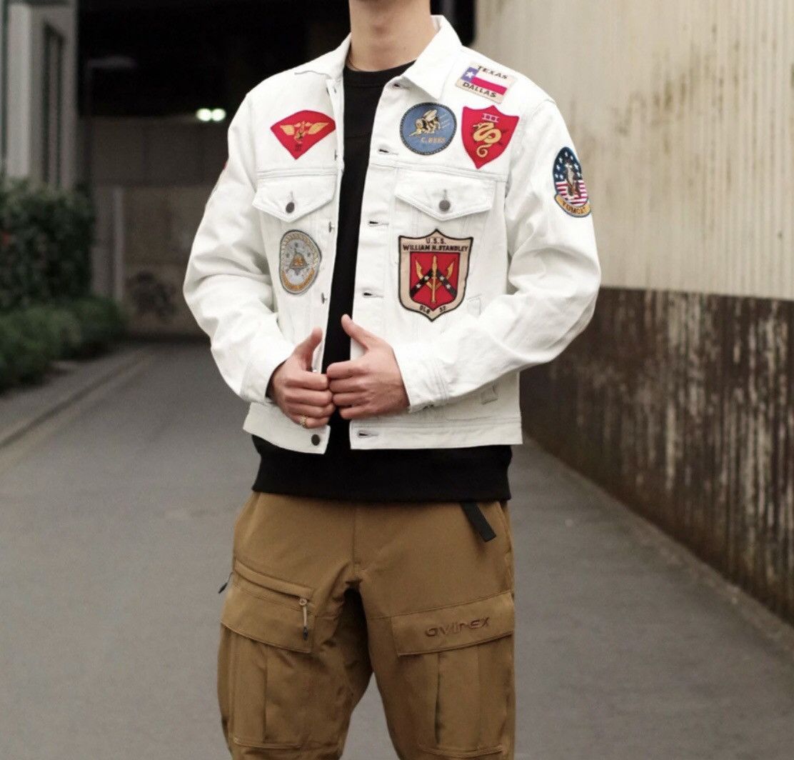 Avirex 🇺🇸 TYPE BLUE TOP GUN DENIM JACKET Men's
