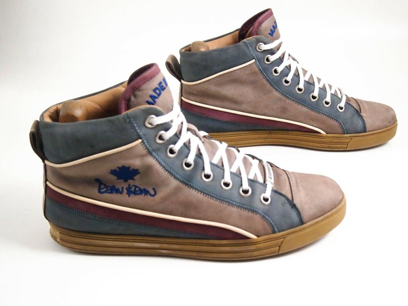 Dsquared2 Dsquared2 High Top Sneakers Brown Blue Suede Mens US 9 EU 42 Size US 9 / EU 42 - 4 Thumbnail