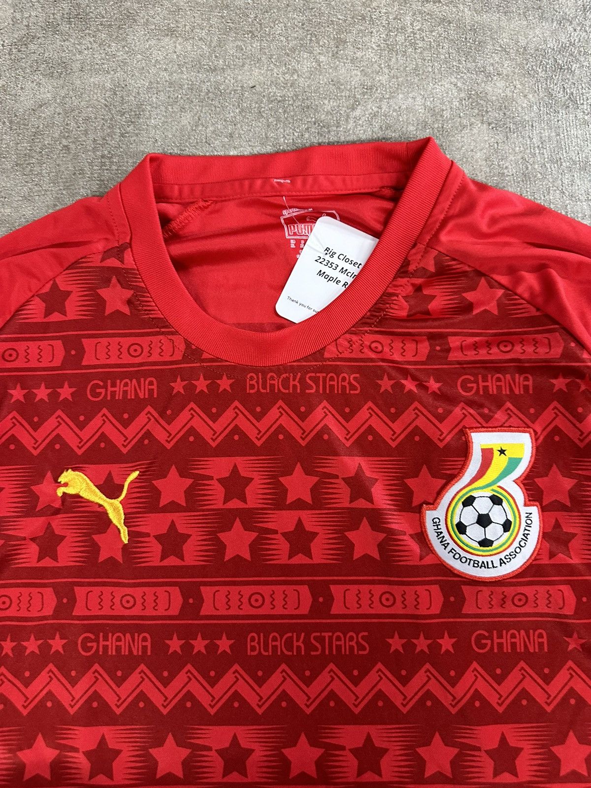 Puma × Vintage 2014 Ghana Soccer Jersey Kit Maglia Away Black Stars Size L / US 10 / IT 46 - 6 Thumbnail