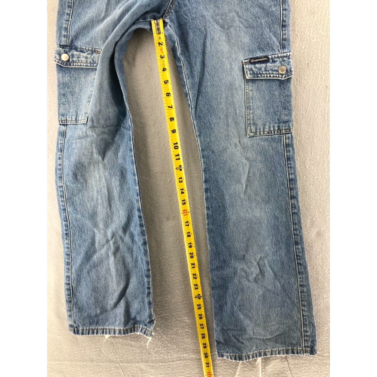 Vintage UNIONBAY Women's Jeans 3 Mid Rise Bootcut Denim Stretch Distressed Cargo Blue Classic Size 26" / US 2 / IT 38 - 5 Thumbnail