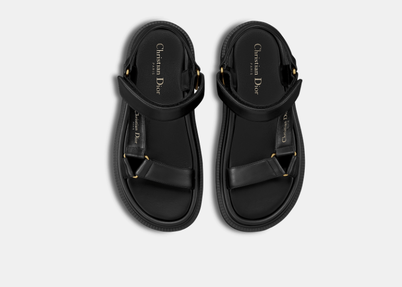 Dior o1w1db10126 KCQ893 D-Wave Sandals in Black Size US 12 / IT 42 - 3 Thumbnail