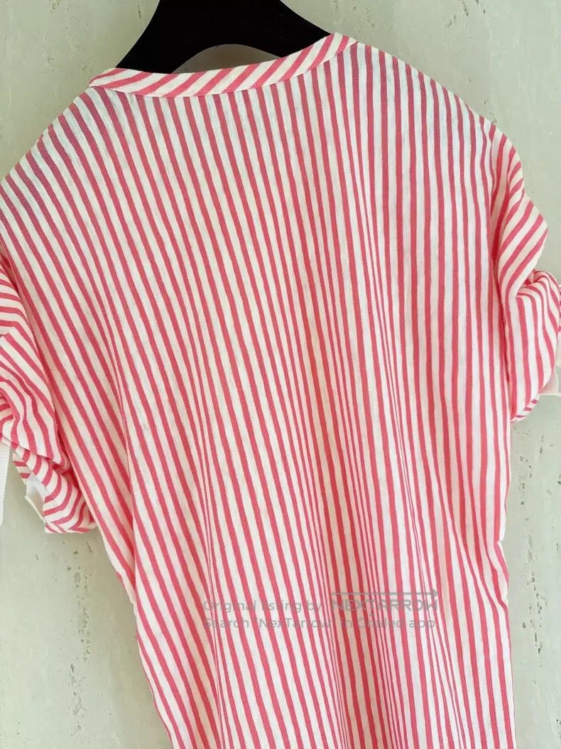 Chanel Chanel 19C Cruise Series Pink and White Striped Drawstring Size XXS / US 00 / IT 34 - 5 Thumbnail