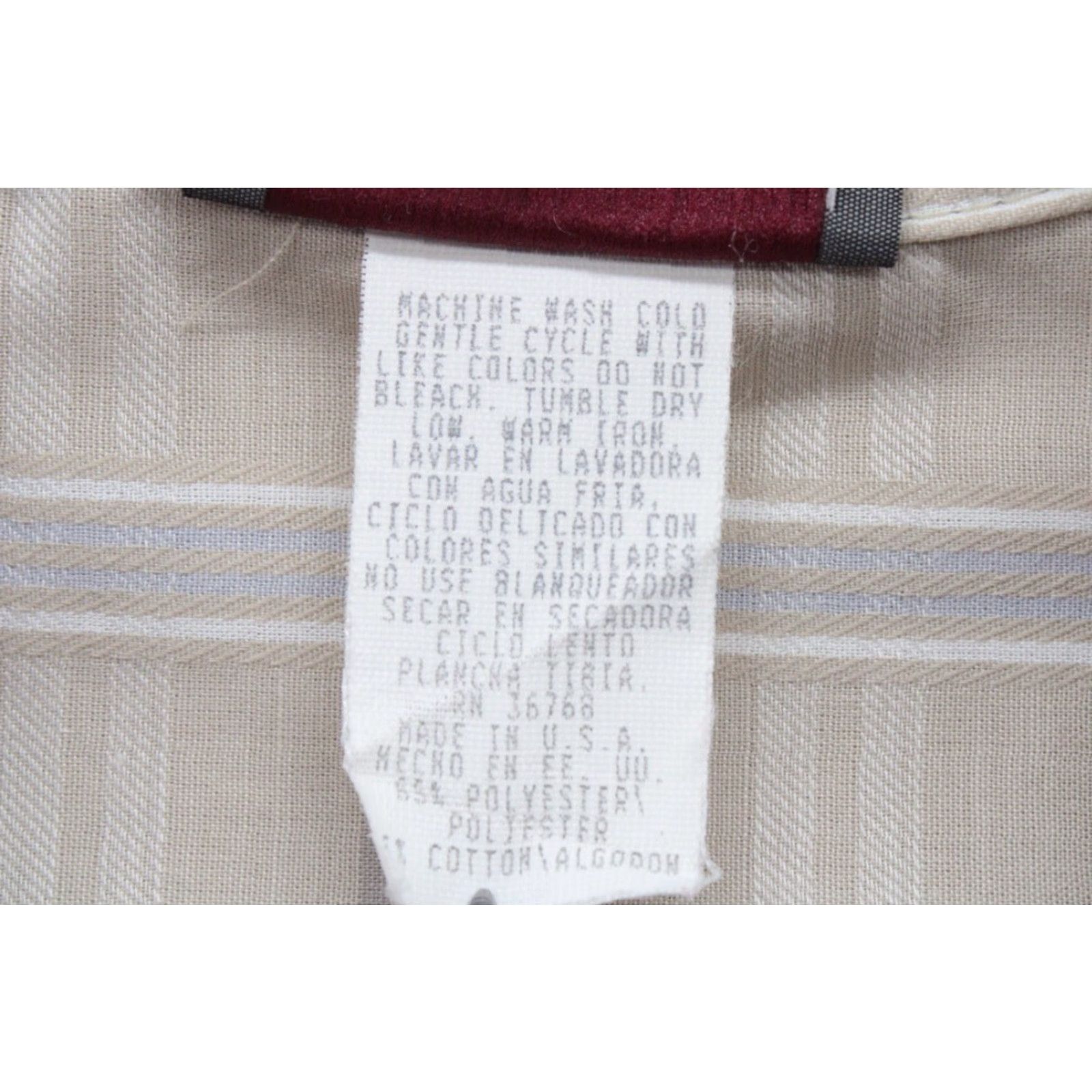 Vintage VINTAGE Triumph of California Shirt Mens XL Beige Plaid Cotton Spread Collar USA Size US XL / EU 56 / 4 - 5 Thumbnail