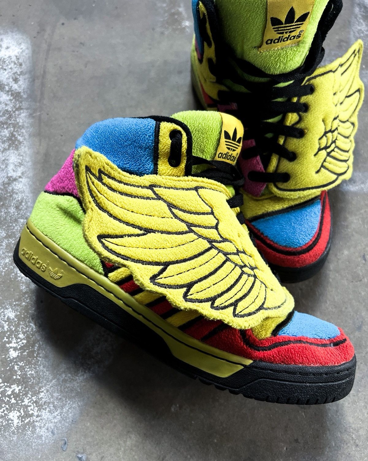 Jeremy Scott WINGS 2.0 RAINBOW TEDDY HIGH TOPS Size US 10 / EU 43 - 4 Thumbnail