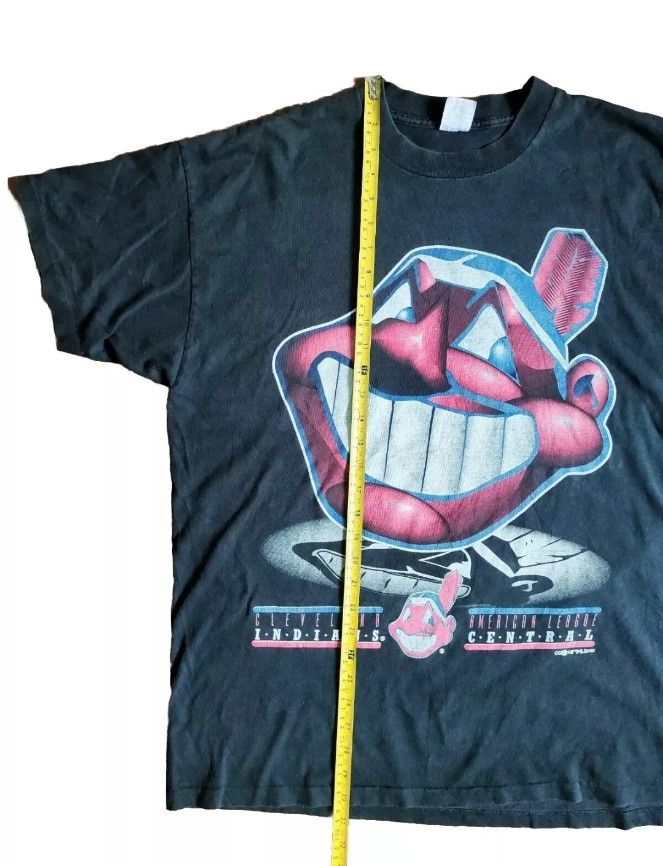 MLB × Vintage Vintage Cleavland Indians Full Logo 90's T-shirt Size US XL / EU 56 / 4 - 9 Thumbnail