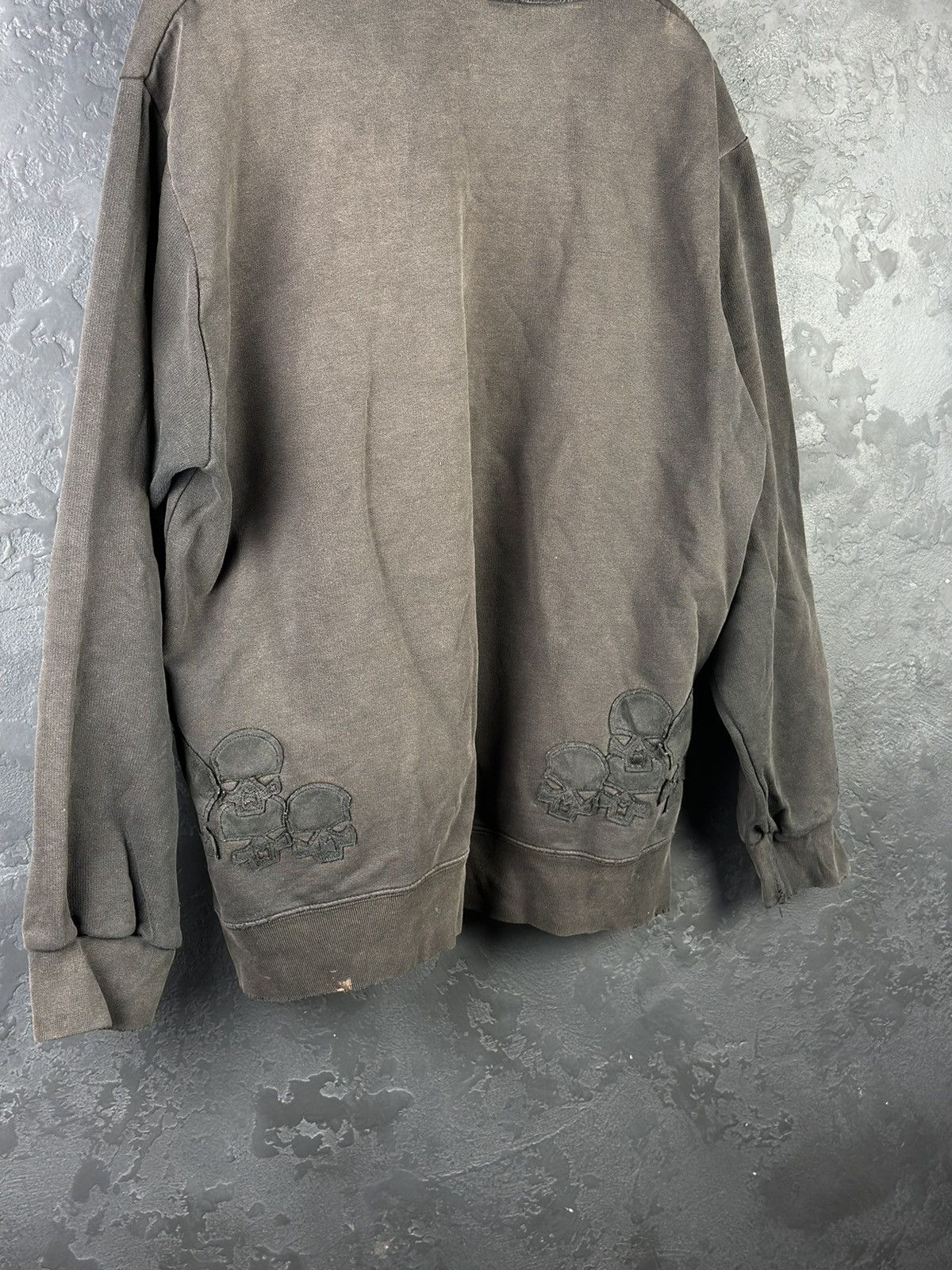 No Fear × Vintage Vintage 90s No Fear Thrashed Sun Faded Burnout Crewneck Size US L / EU 52-54 / 3 - 9 Thumbnail