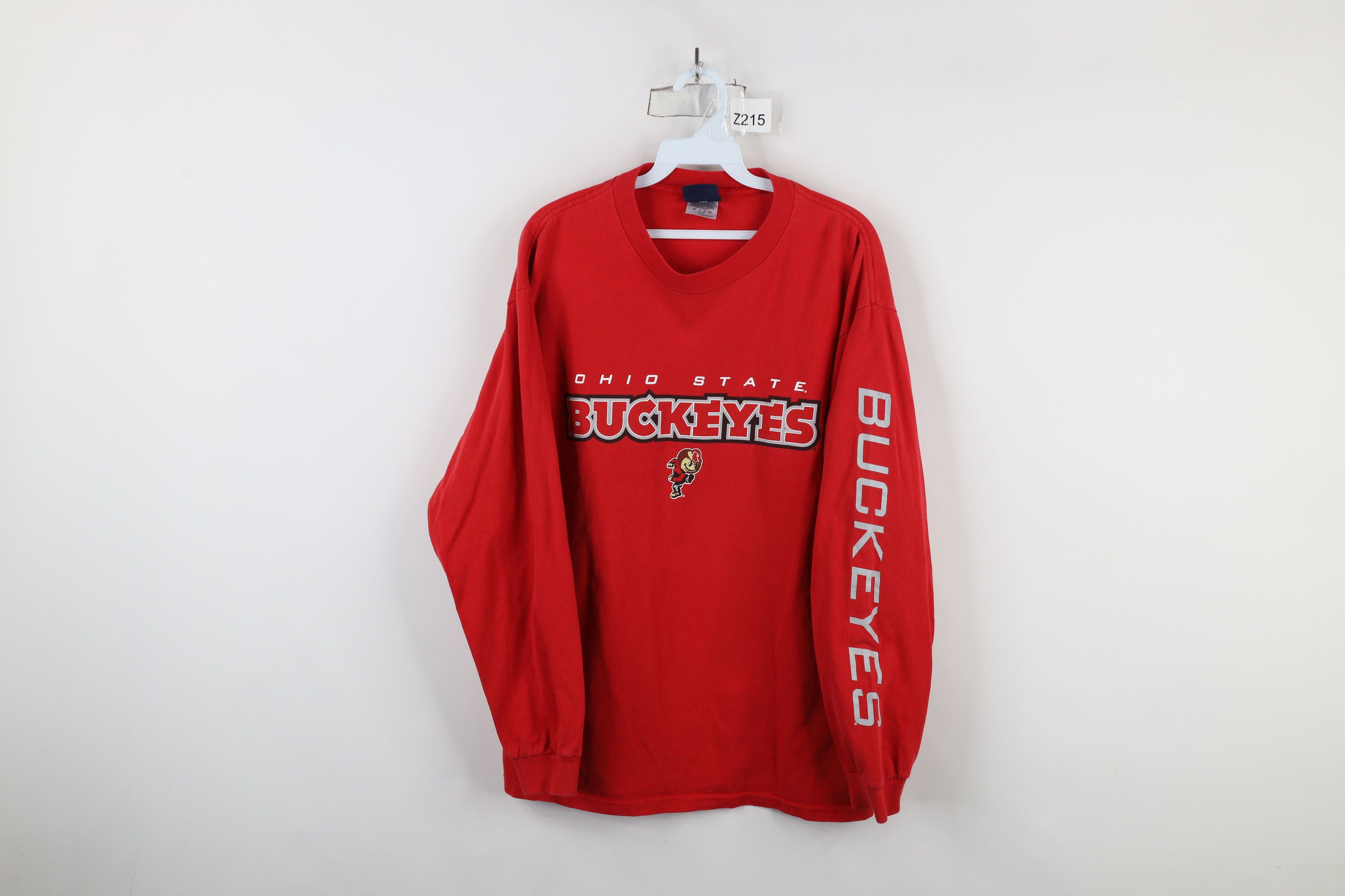 Vintage Vintage 90s Ohio State University Long Sleeve T-Shirt Red Size US L / EU 52-54 / 3 - 1 Thumbnail