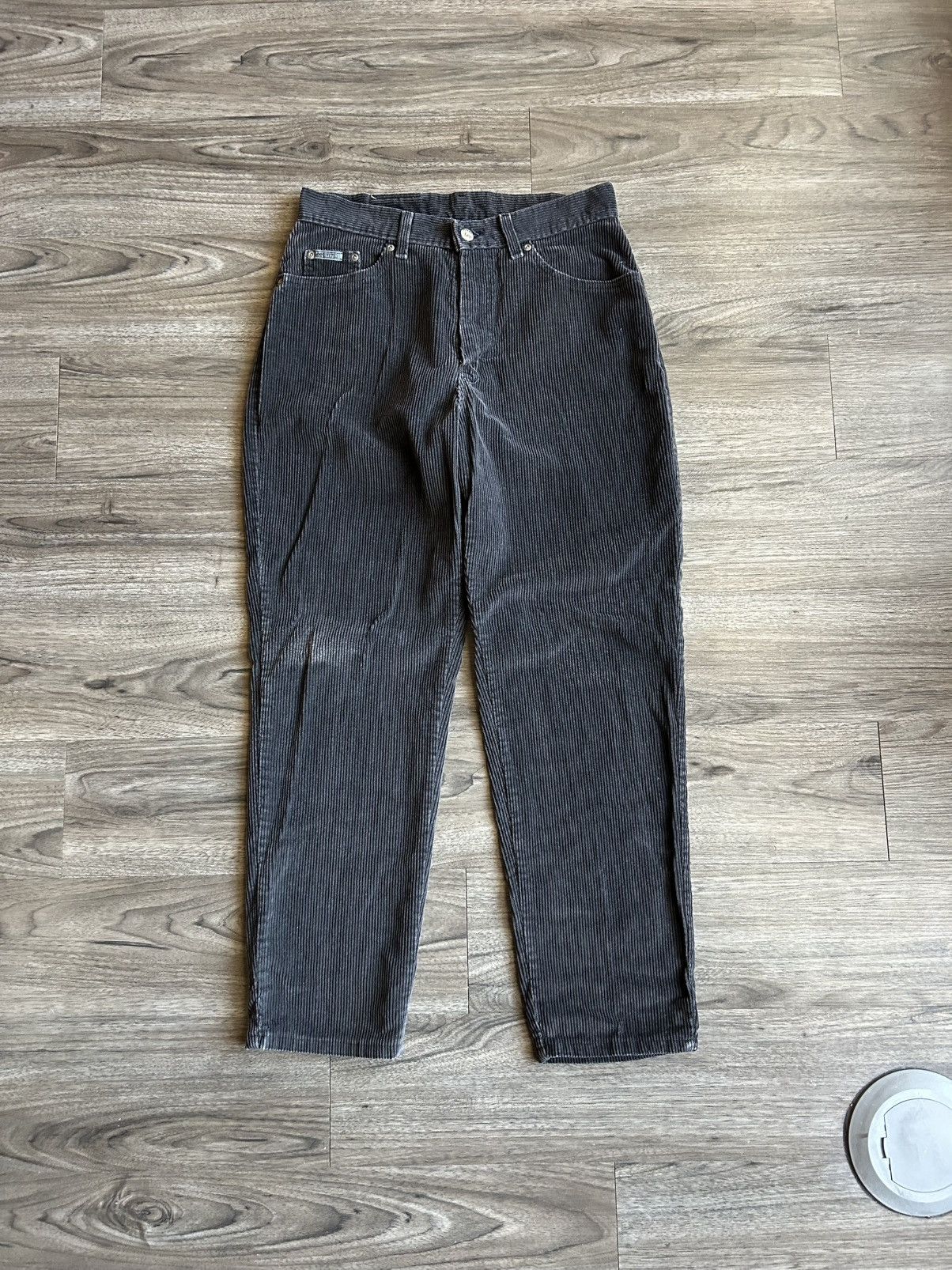Lee 90s Vintage Riveted By Lee Tapered Brown Corduroy Pants Size 30" / US 8 / IT 44 - 1 Thumbnail