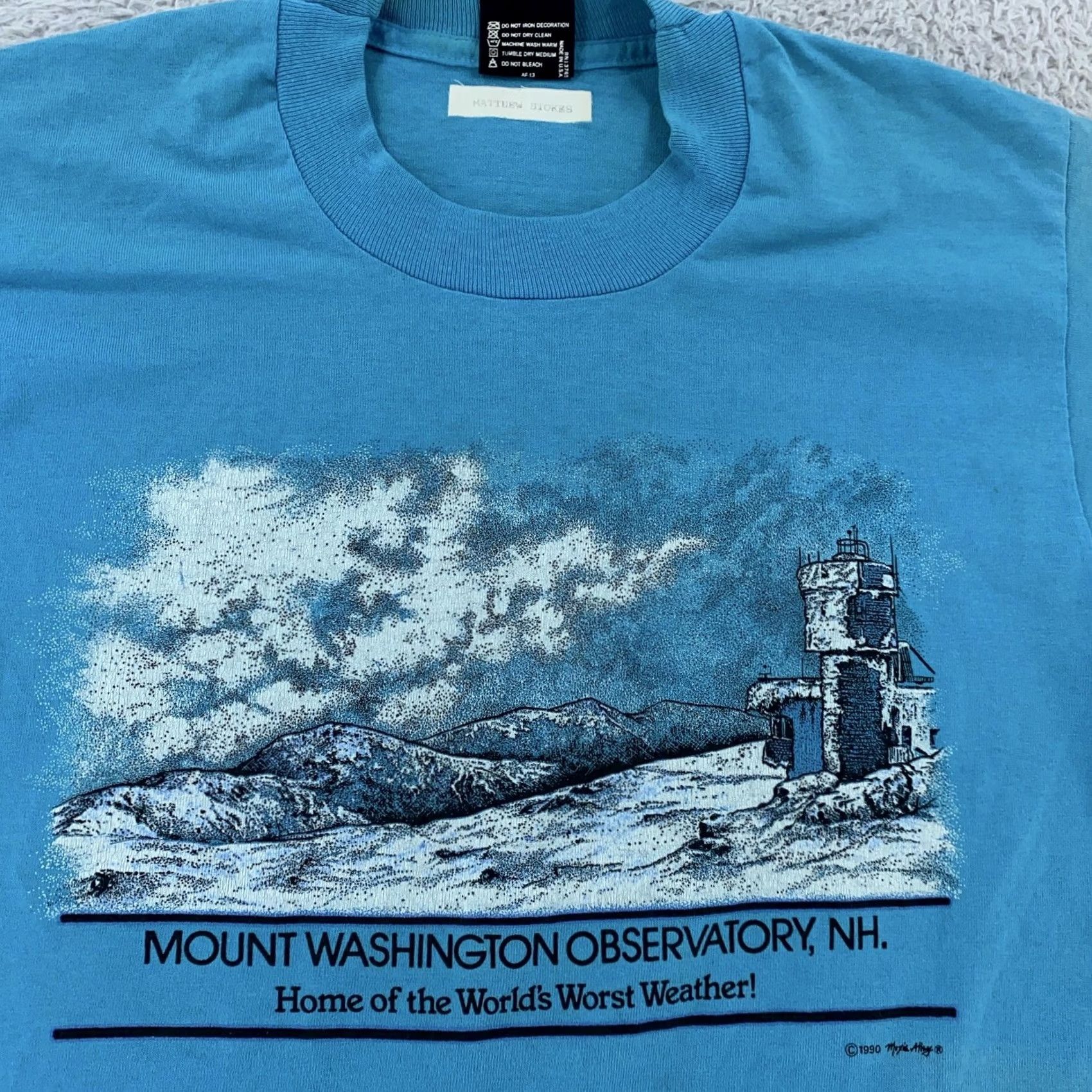 Vintage VINTAGE Mount Washington Observatory Shirt Mens XS New Hampshire Weather 90s Tee Size US XS / EU 42 / 0 - 2 Thumbnail