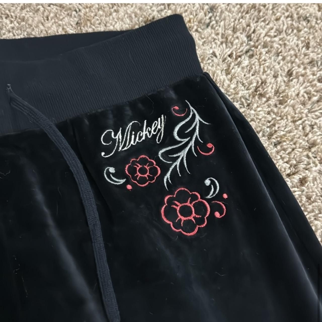 Disney × Vintage Velour Y2K Mickey Mouse Sweatsuit Size 26" / US 2 / IT 38 - 6 Thumbnail