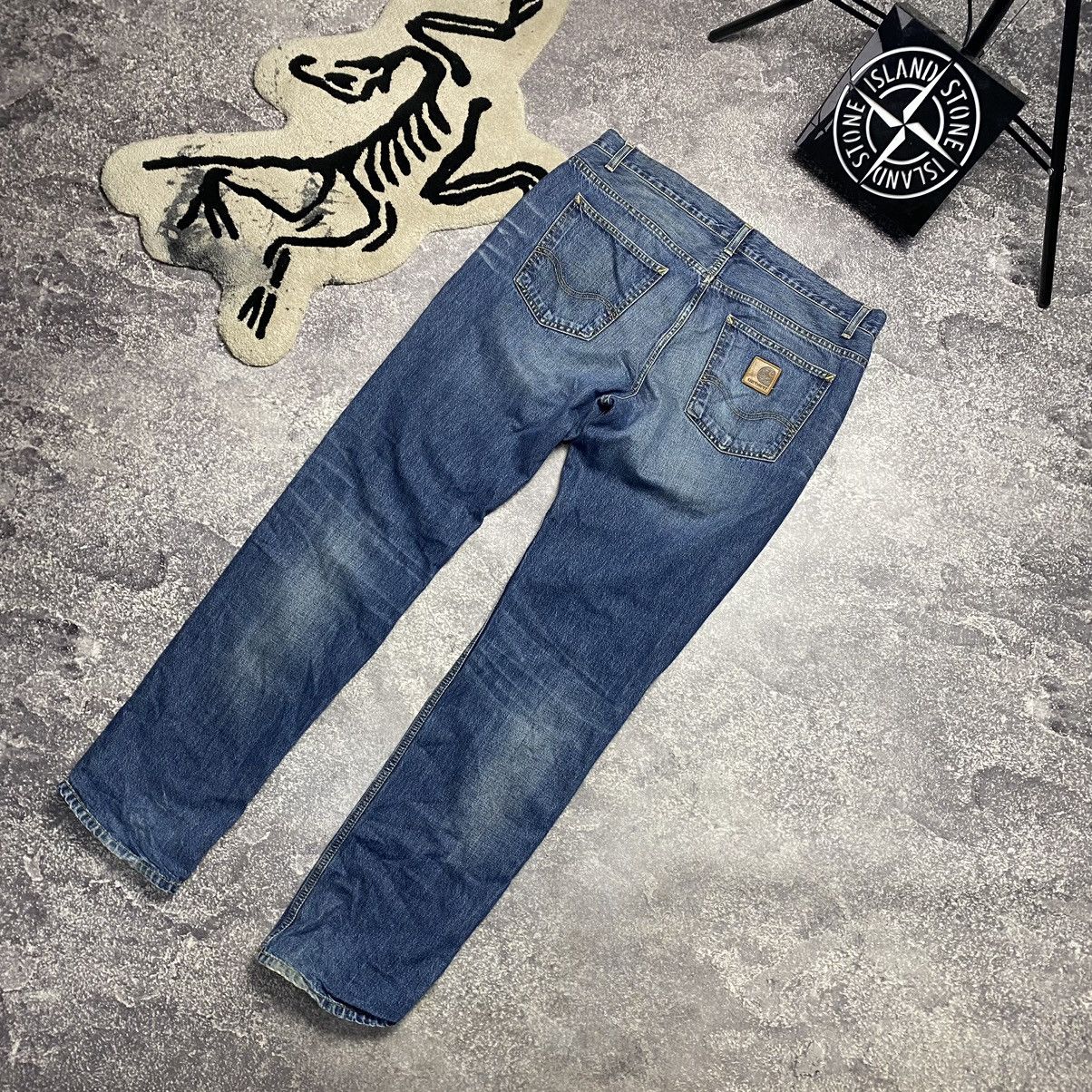 Vintage Vintage Carhartt Wip Patch Logo Blue Streetwear denim jeans Size US 34 / EU 50 - 1 Thumbnail