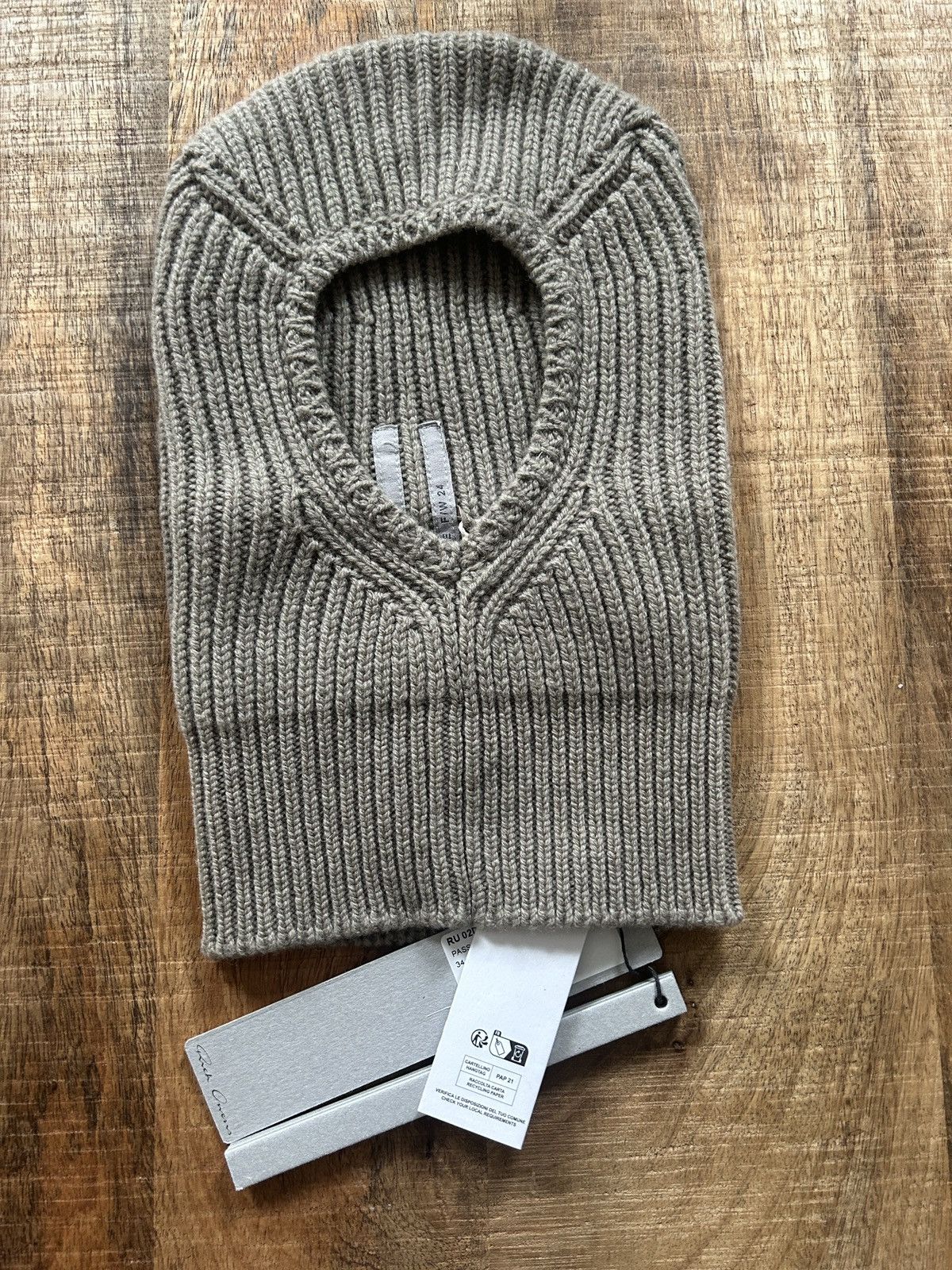 Rick Owens Rick owens balaclava wool face mask hat accessory designer Size ONE SIZE - 1 Thumbnail