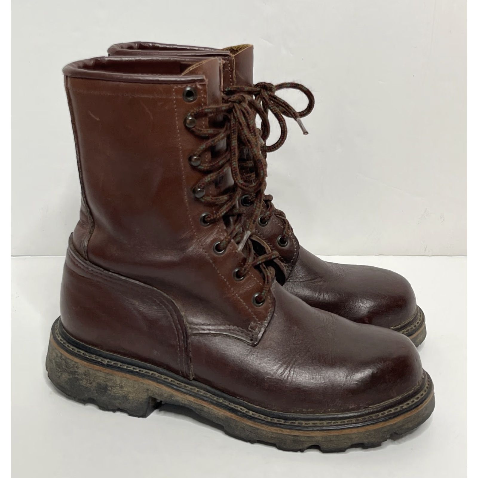 Red Wing VINTAGE Red Wing Logger Boots Men Brown Leather USA Made 04009 7 D USA Mens Boots Size US 7 / EU 40 - 2 Thumbnail