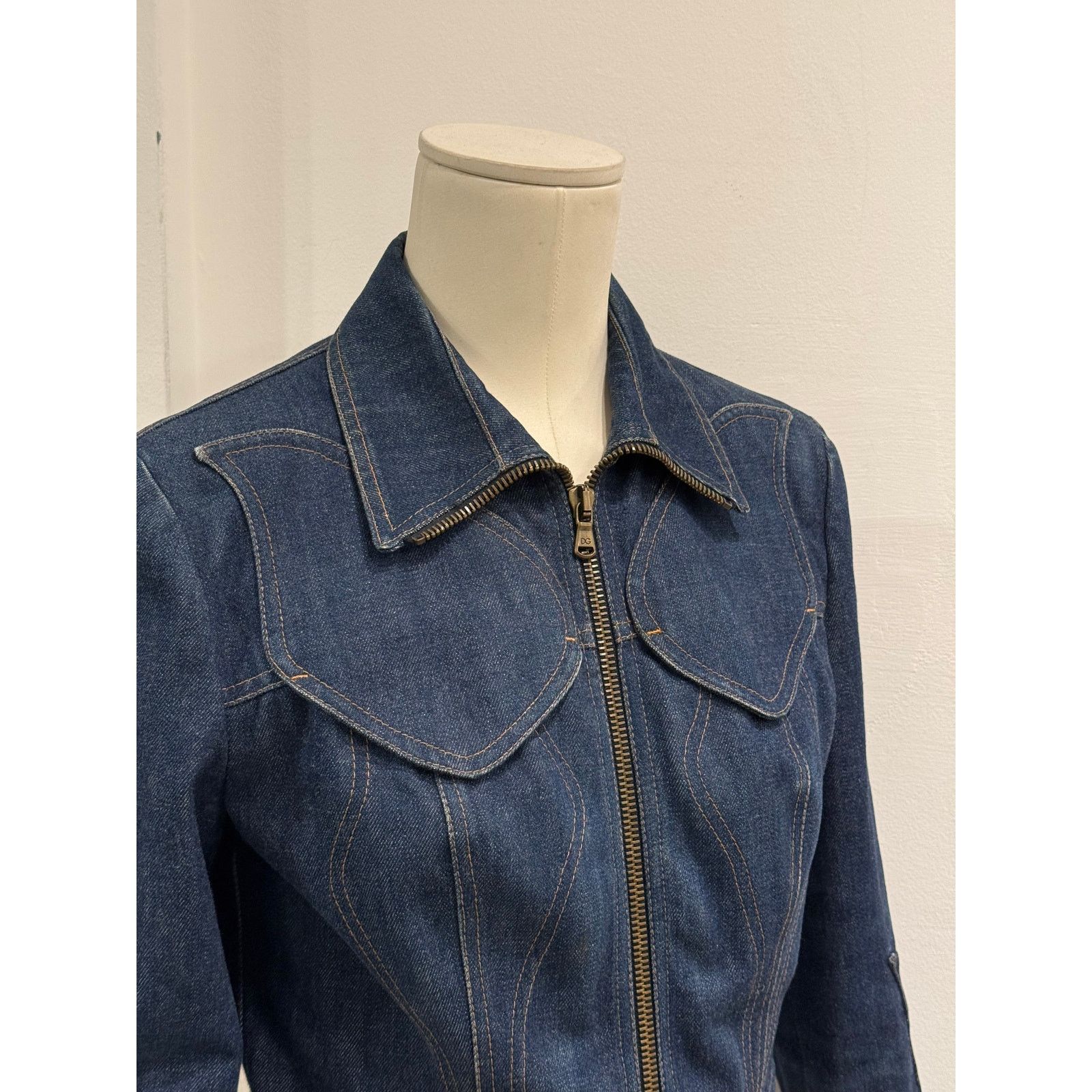 Dolce & Gabbana A/W2002 Dolce & Gabbana paneled floral denim jacket Size L / US 10 / IT 46 - 3 Thumbnail
