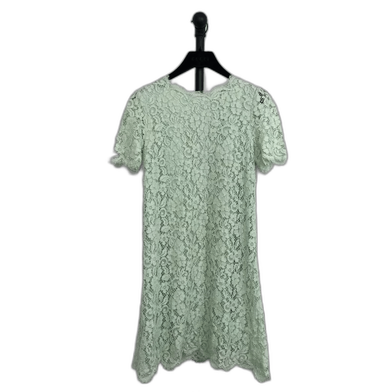 Dolce & Gabbana Dolce&Gabbana Avocado Green Lace Dress-yf Size US 44 / EU 60 - 1 Thumbnail