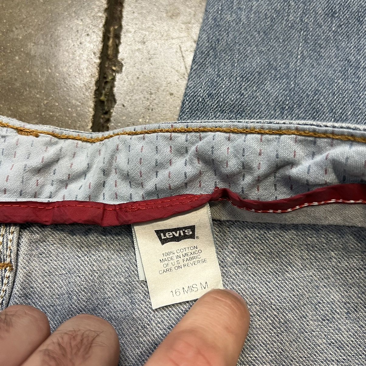 Levi's × Vintage Vintage Y2K Levi’s Wide Leg Baggy Cargo Denim Jeans Faded Size US 35 - 11 Thumbnail