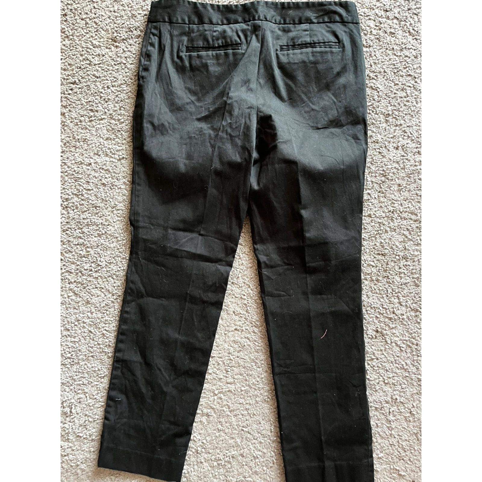 Anne Klein Anne Klein Women's Pants Size 8 Black Solid Chino Trousers Classic Regular Fit Size 30" / US 8 / IT 44 - 3 Thumbnail
