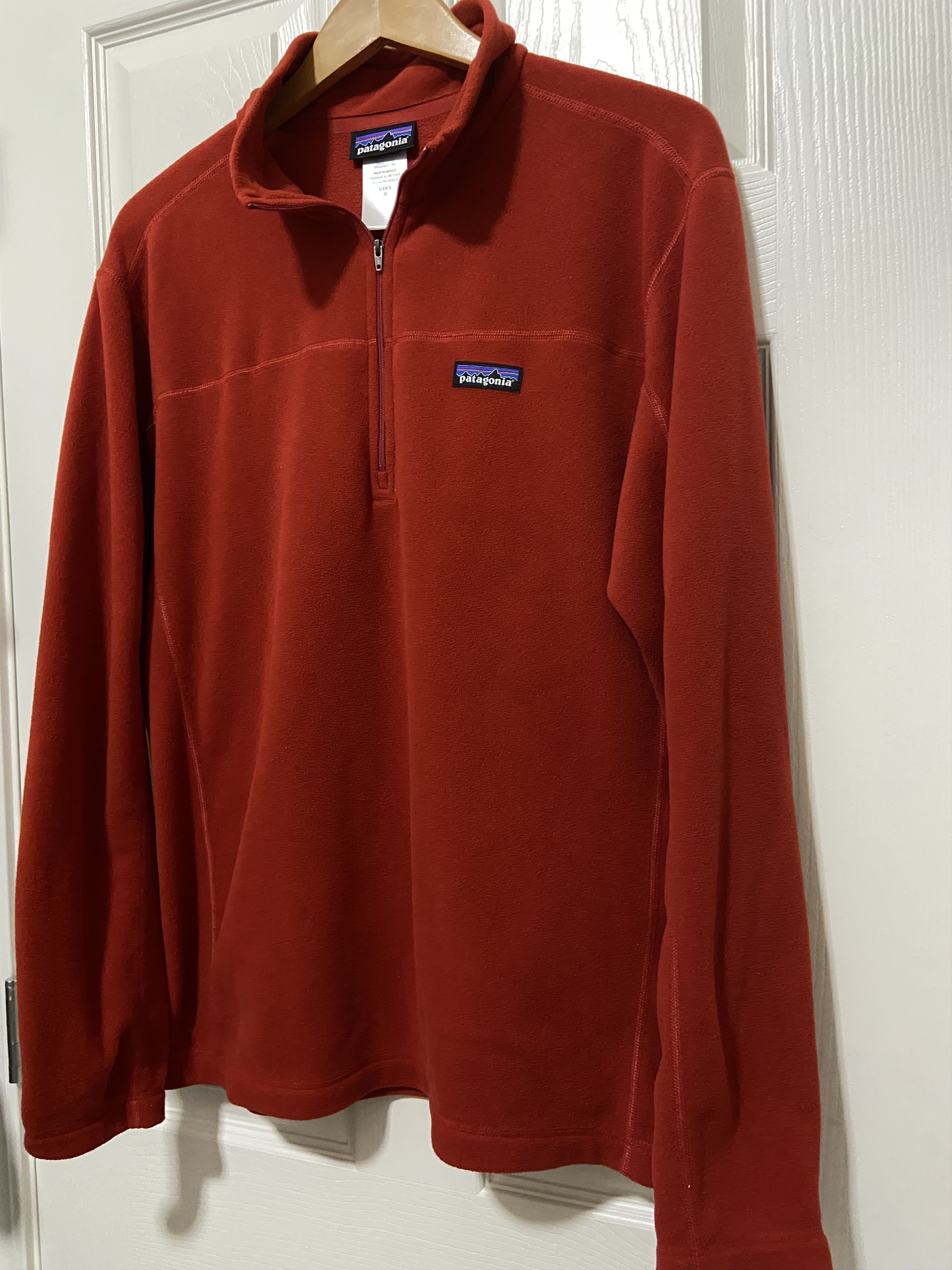 Patagonia Patagonia Micro D 1/4 Zip Fleece Pullover M Red Lightweight Size US M / EU 48-50 / 2 - 2 Thumbnail