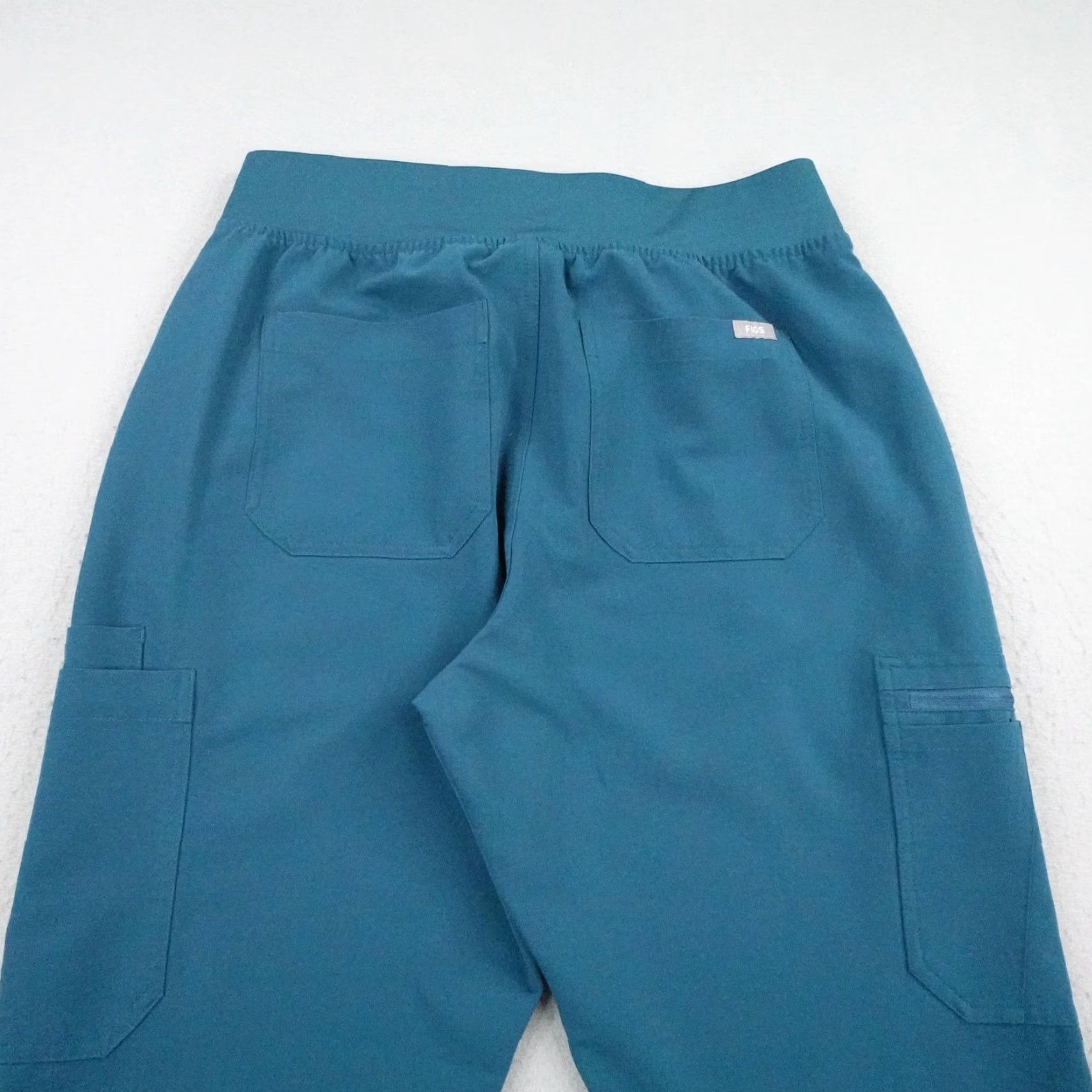 Vintage FIGS Pants Womens Large Blue Teal Yola Cargo Scrub Bottoms Nurse Medical 4911 Size 36" / US 14 / IT 50 - 5 Thumbnail