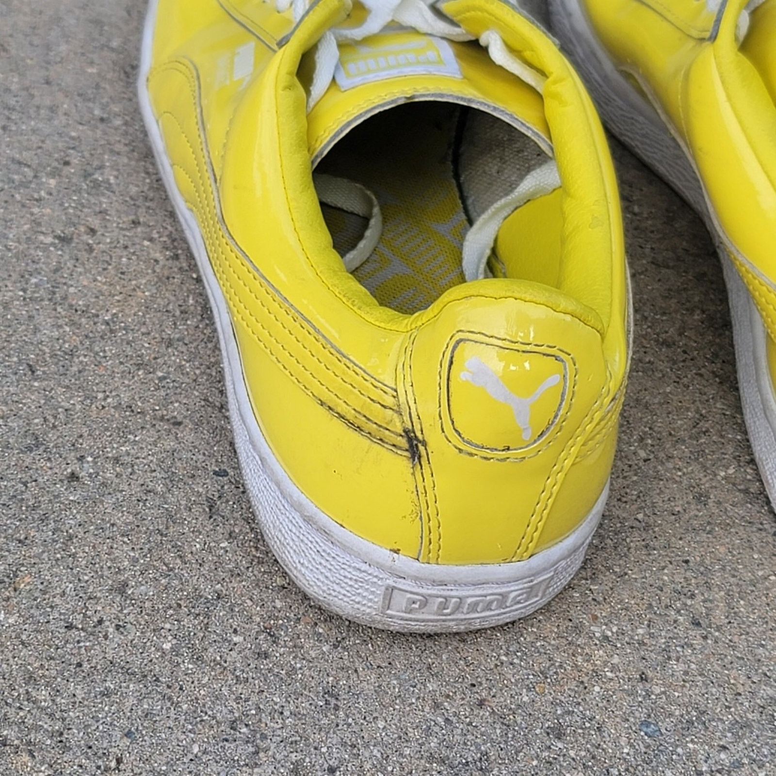 Puma PUMA Yellow Patent Leather Shoes Size US 10 / EU 43 - 5 Thumbnail