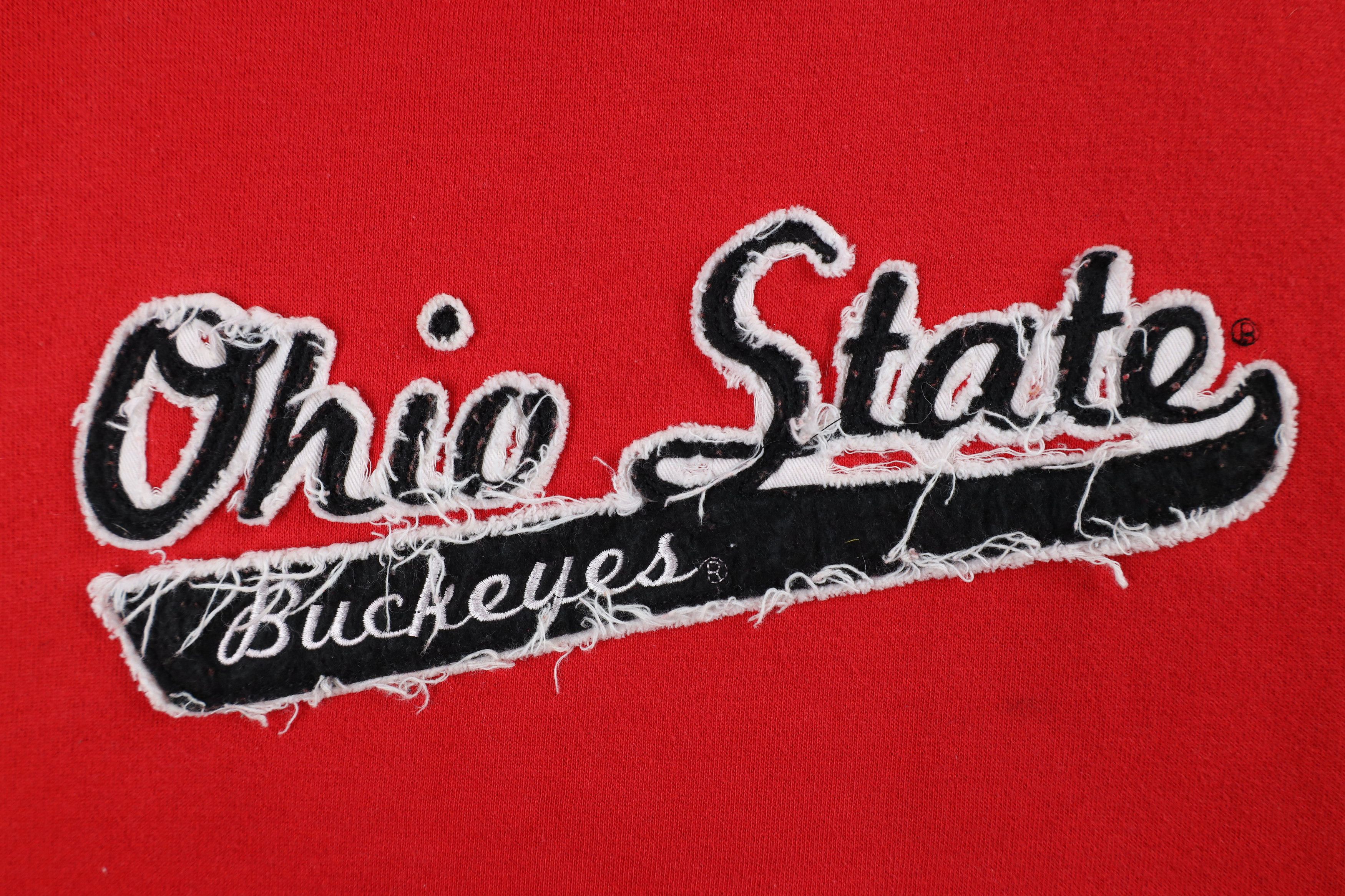 Vintage Vintage 90s Script Ohio State University Hoodie Sweatshirt Size US L / EU 52-54 / 3 - 4 Thumbnail