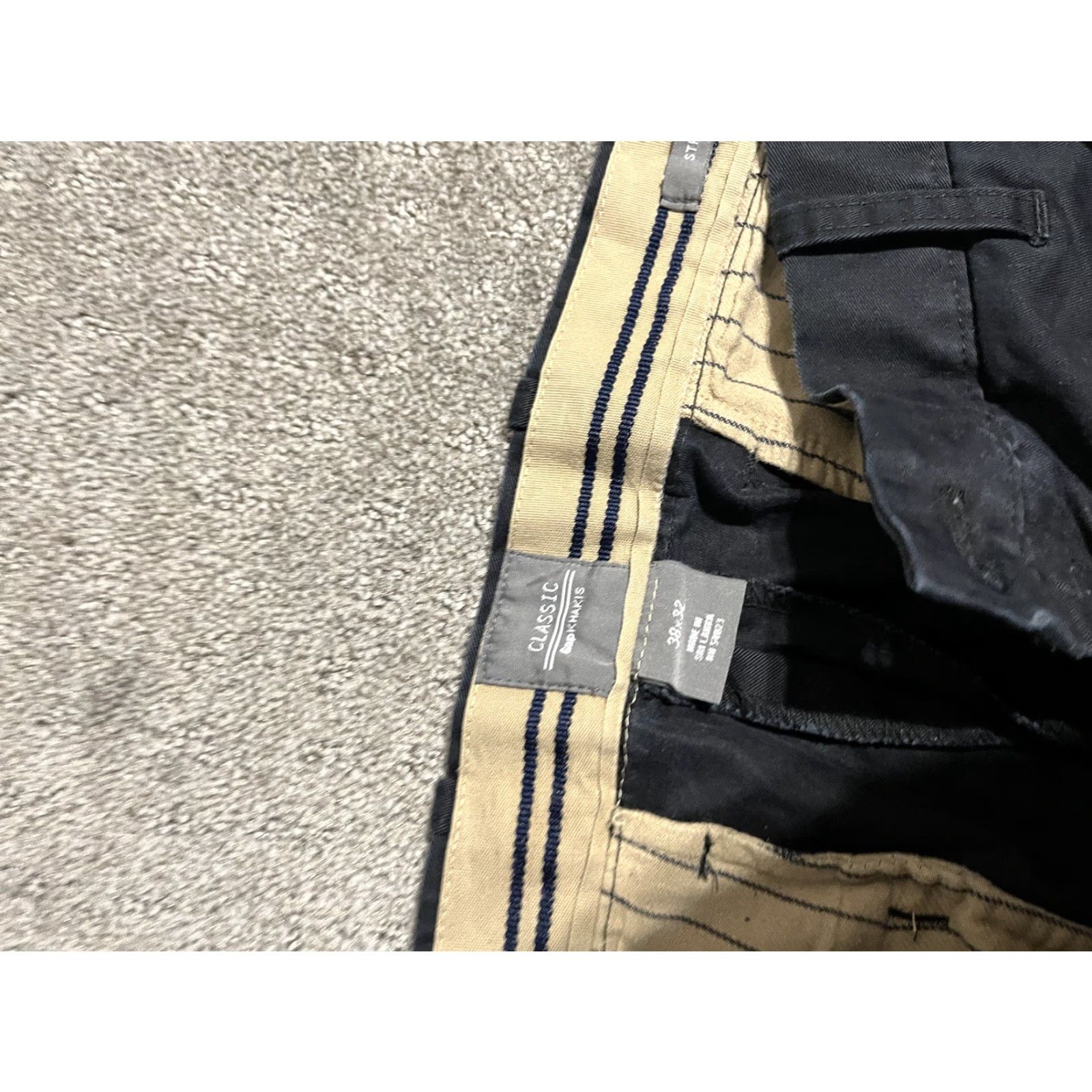 Gap Gap Pants Men Khakis Tailored Straight Fit 38x32 Black Flat Front Chino Pockets Slim Regular Size US 38 / EU 54 - 5 Thumbnail