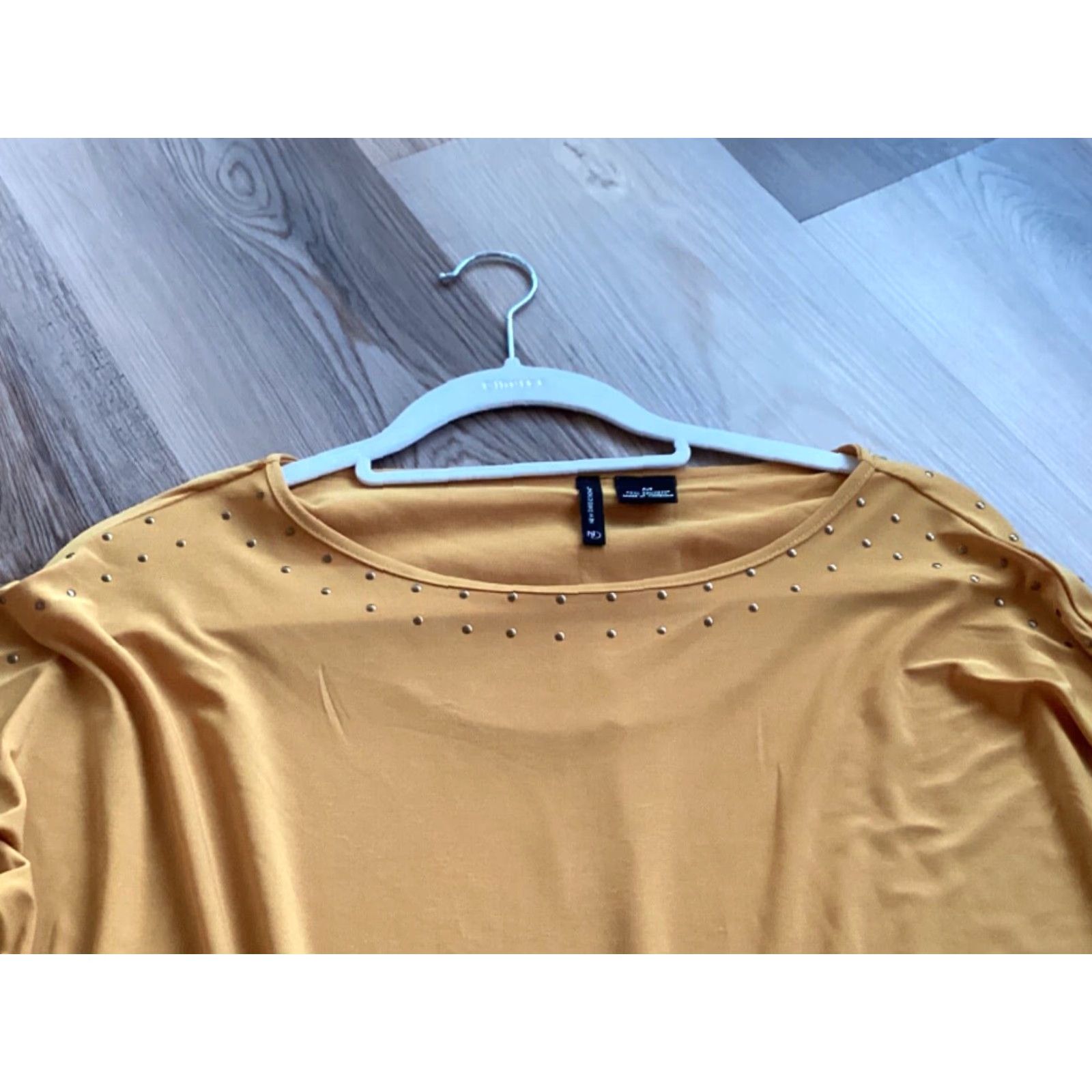 Vintage New Directions Women Top Yellow Gold 3/4 Sleeves Size M / US 6-8 / IT 42-44 - 2 Thumbnail