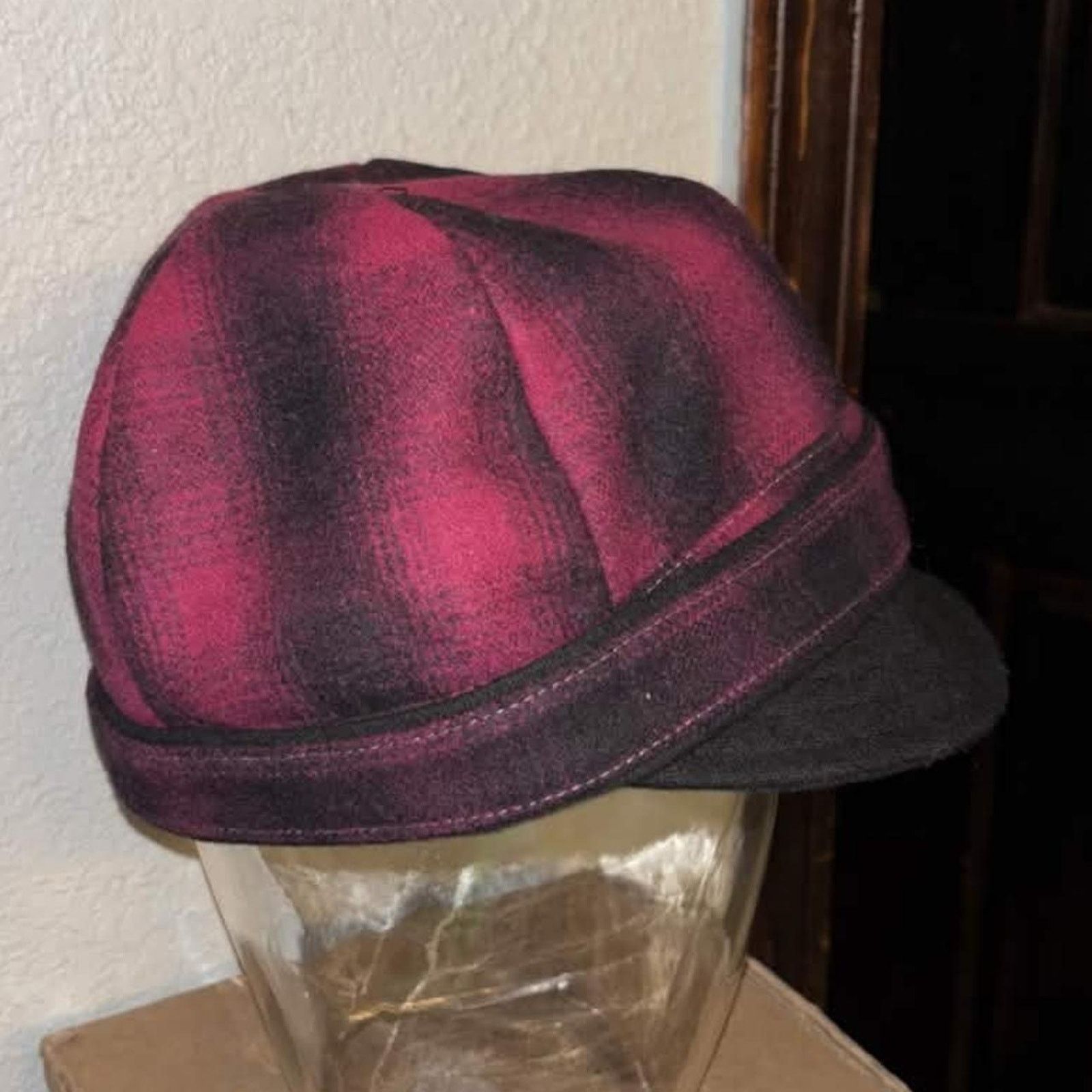 Vintage Y2K Scala Pronot Plaid Wool Cap Size ONE SIZE - 2 Thumbnail