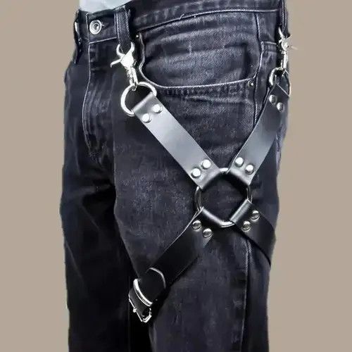Japanese Brand × Vintage Punk Suspender Men Harness Garter Bondage Leg Belt Size ONE SIZE - 3 Thumbnail