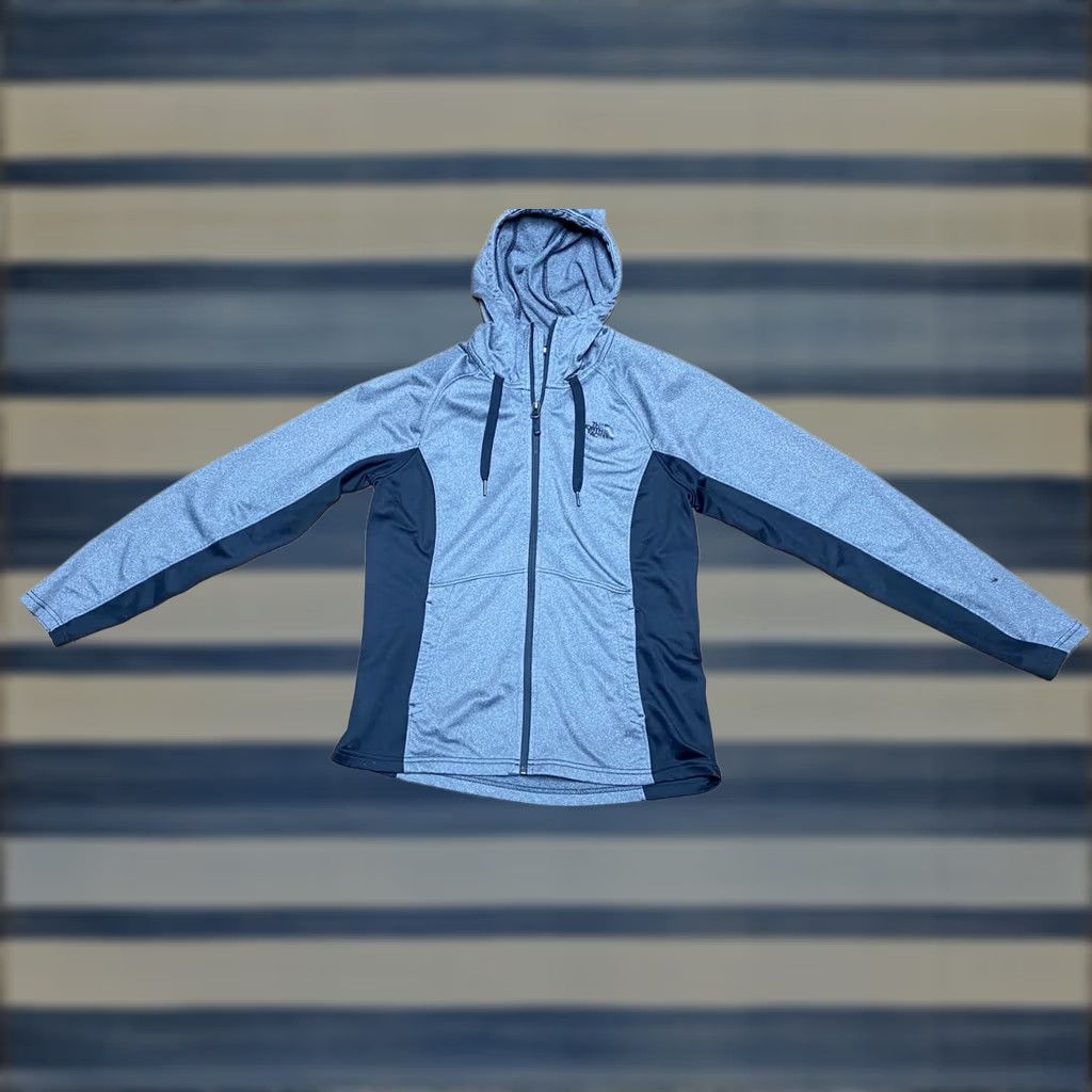 The North Face The North Face Women Jacket Zip Hoody Gray Black 2 Front Pockets Winter Fall Paisley Softshell Size L / US 10 / IT 46 - 1 Thumbnail