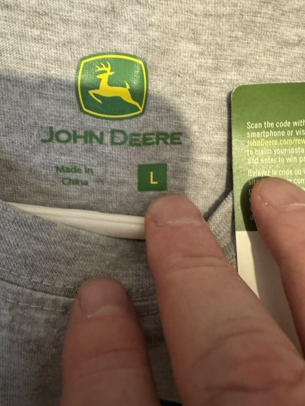 John Deere John Deere Vintage Logo T-Shirt Men Sz L Gray New With Tags Size US L / EU 52-54 / 3 - 5 Thumbnail
