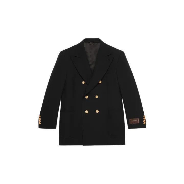 Gucci Gucci Gucci Love Parade Double-Breasted Black Wool Jacket Size US M / EU 48-50 / 2 - 1 Thumbnail