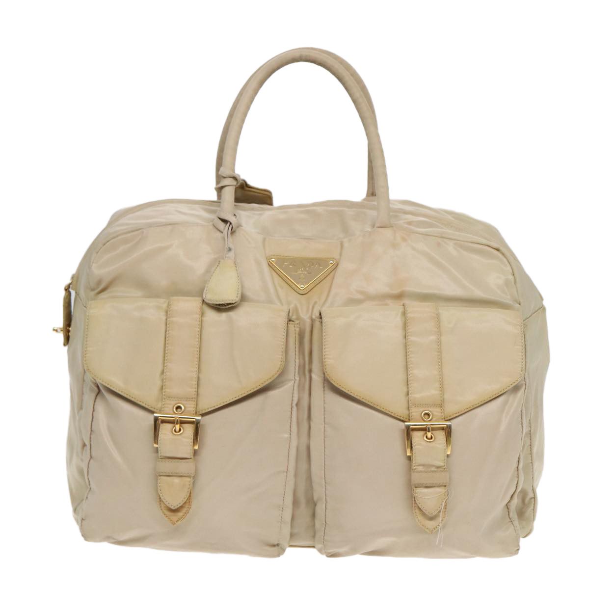 Prada Tessuto Beige Synthetic Handbag (Pre-Owned) Size ONE SIZE - 1 Thumbnail