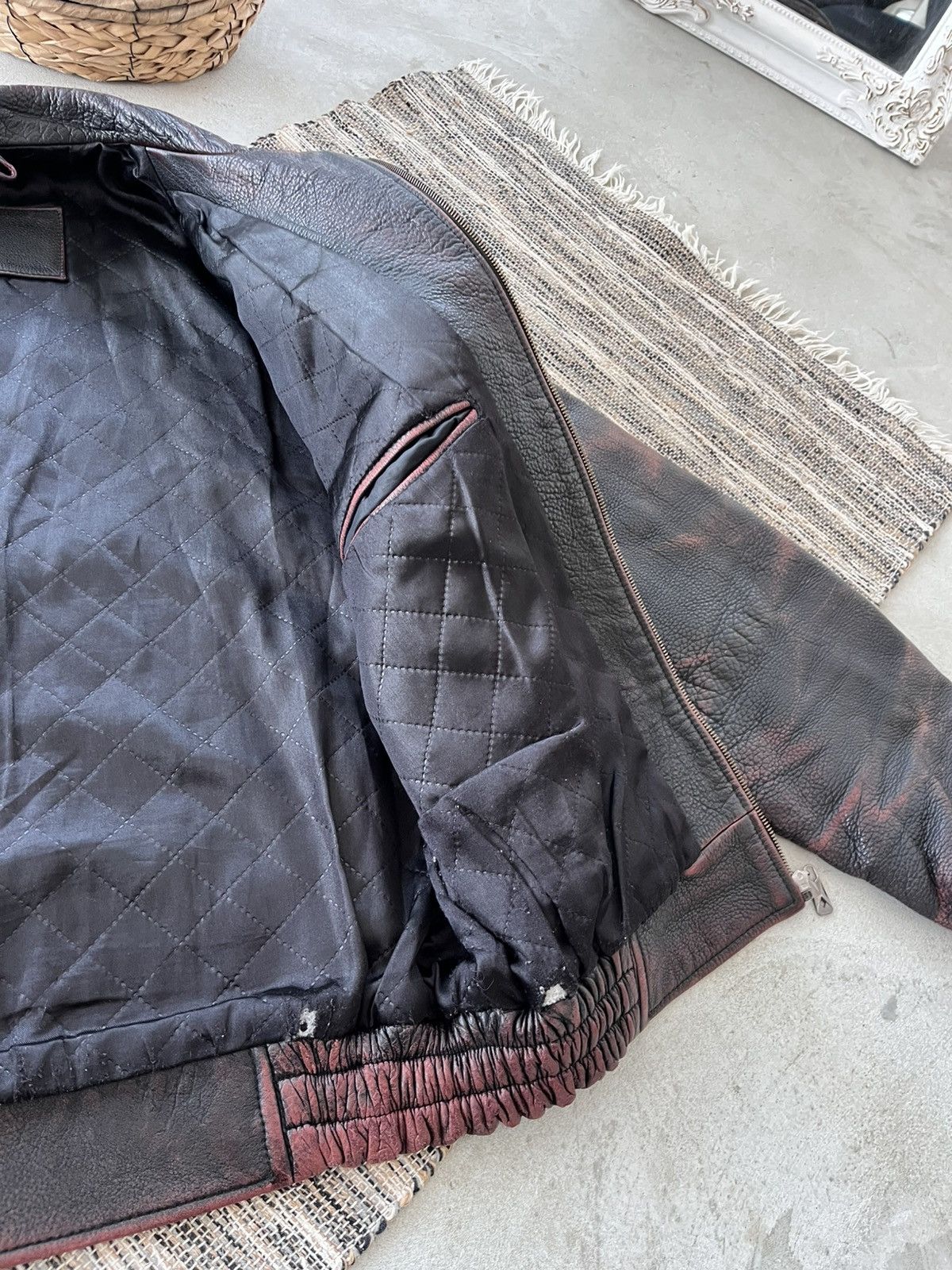 Genuine Leather Hype Vintage Coach Black Red Leather Bomber Jacket Y2K Sk8 Size US XL / EU 56 / 4 - 22 Thumbnail