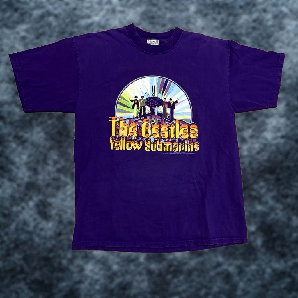 Gildan VINTAGE The Beatles Yellow Submarine Concert Tour Band T Shirt Size XL Vtg 1999 Size US XL / EU 56 / 4 - 1 Thumbnail